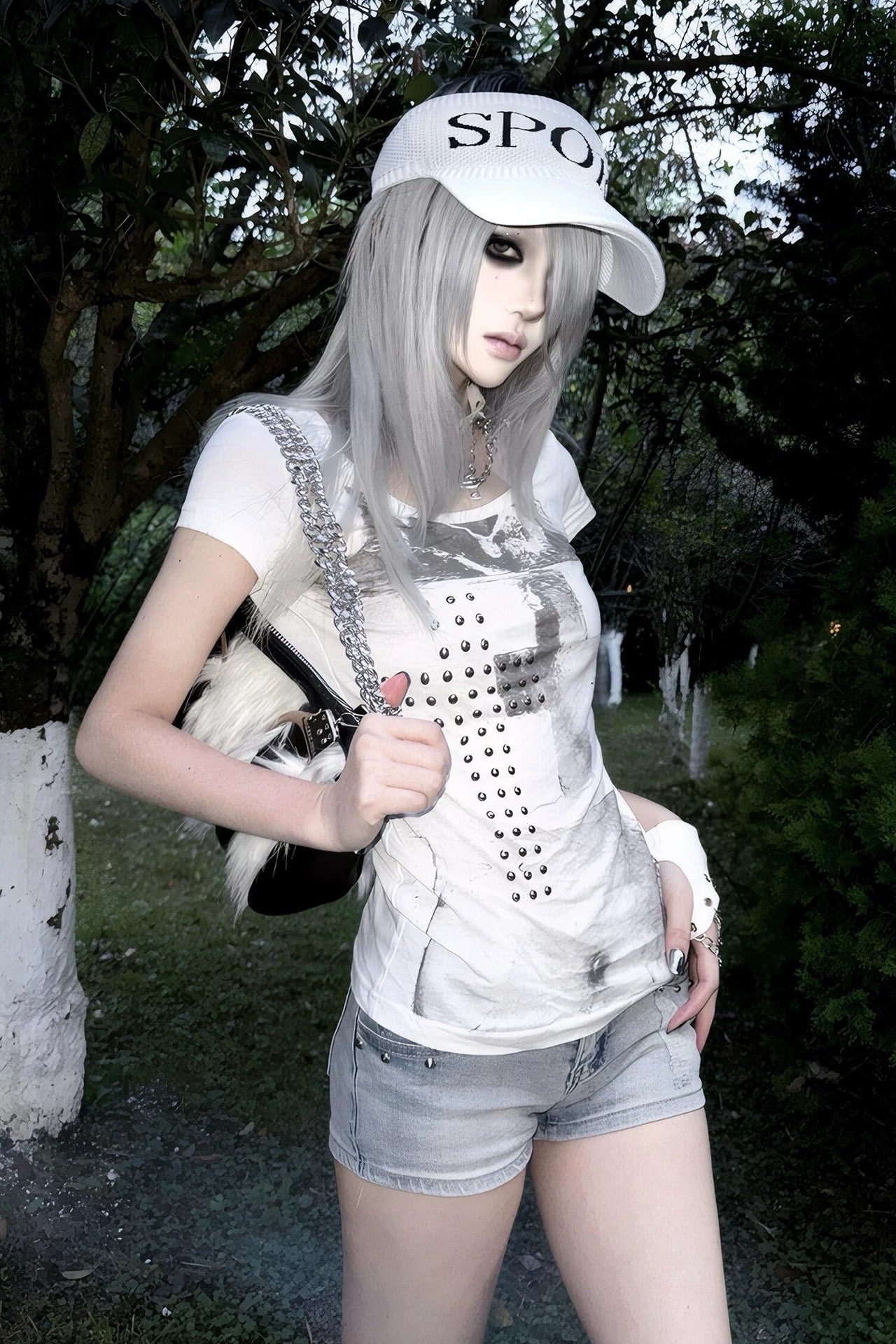 vintage cross tight tee ZC21374