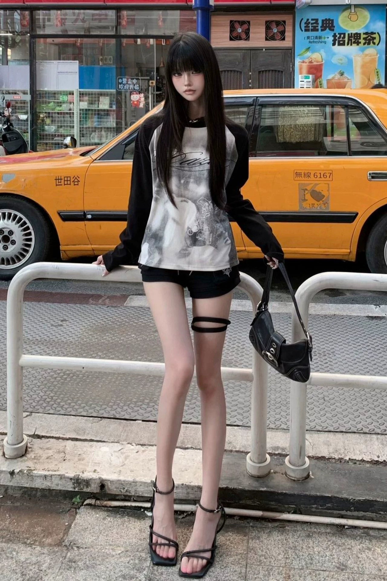バイカラーファンシープリントTシャツ ZC20000