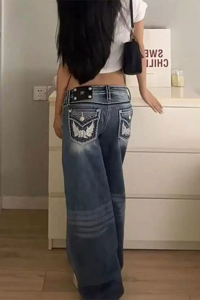back design wide pants ZC19443