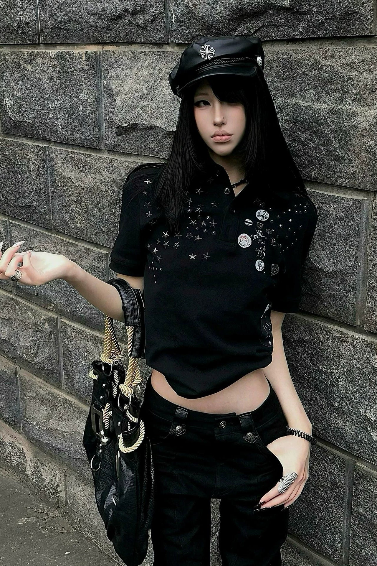 punk big polo shirt ZC21366