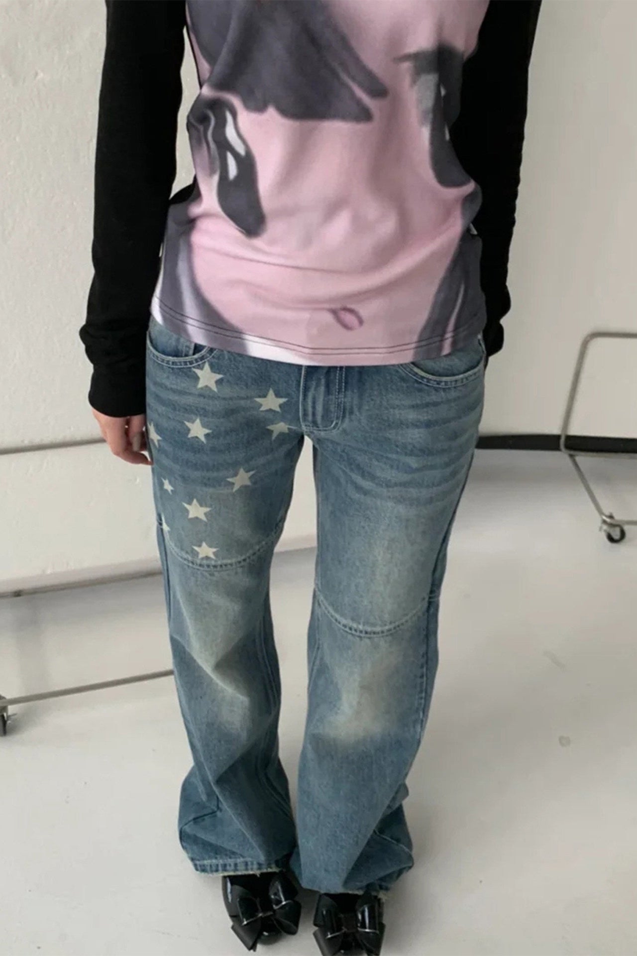 star wash straight denim ZC19445