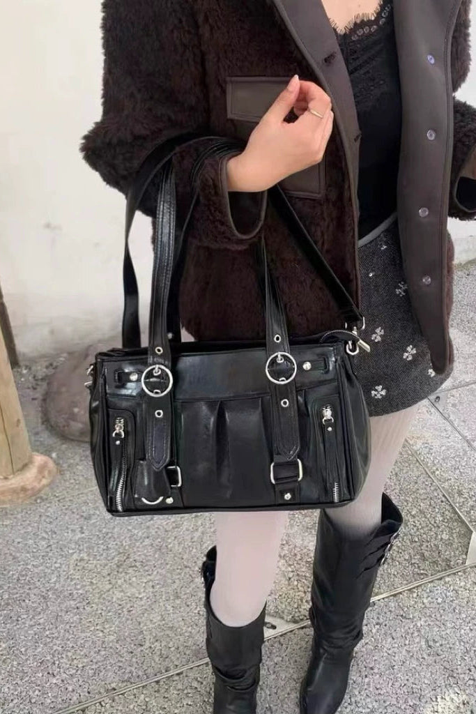 square leather boston bag ZC40146
