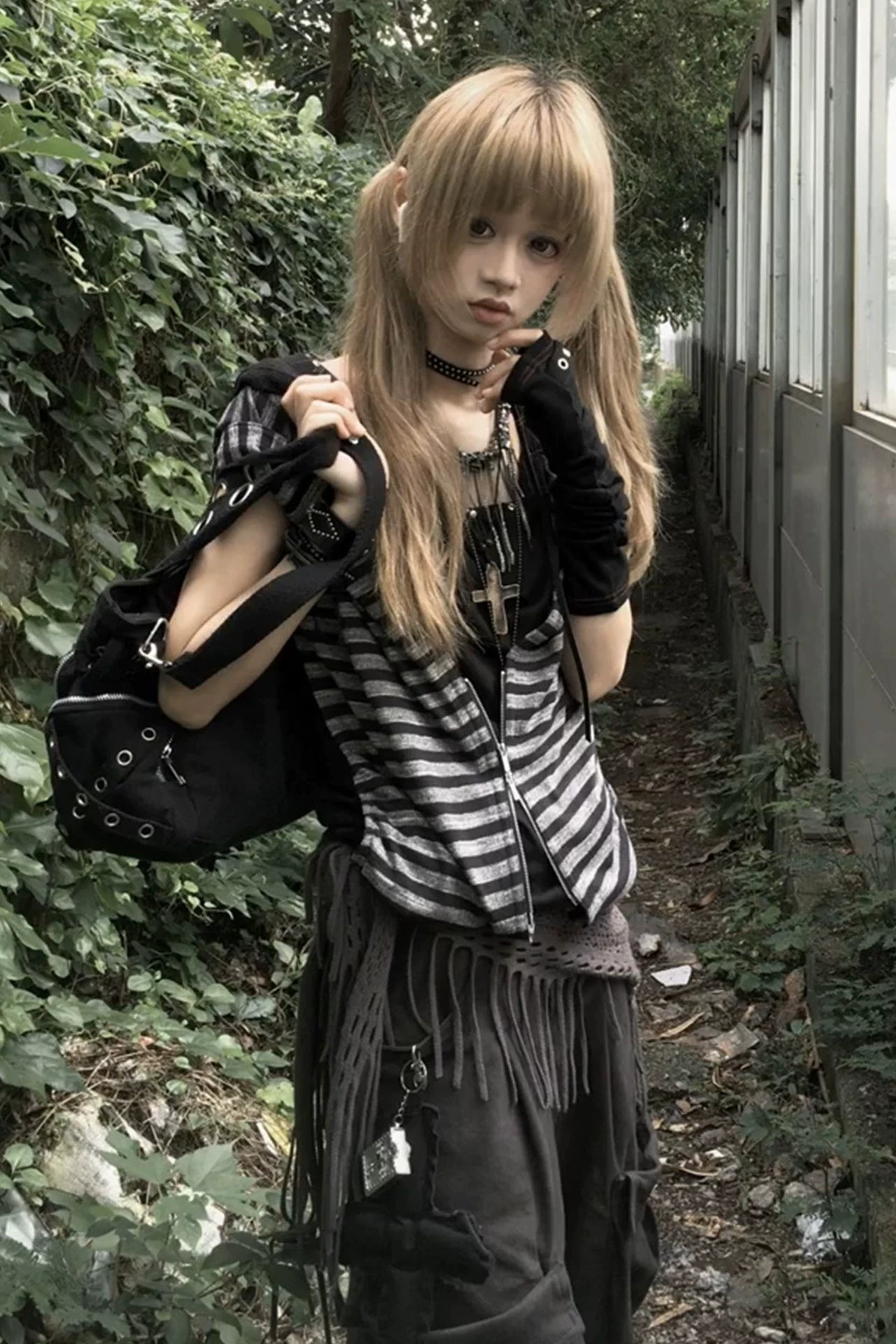 tank top border hoodie ZC21349