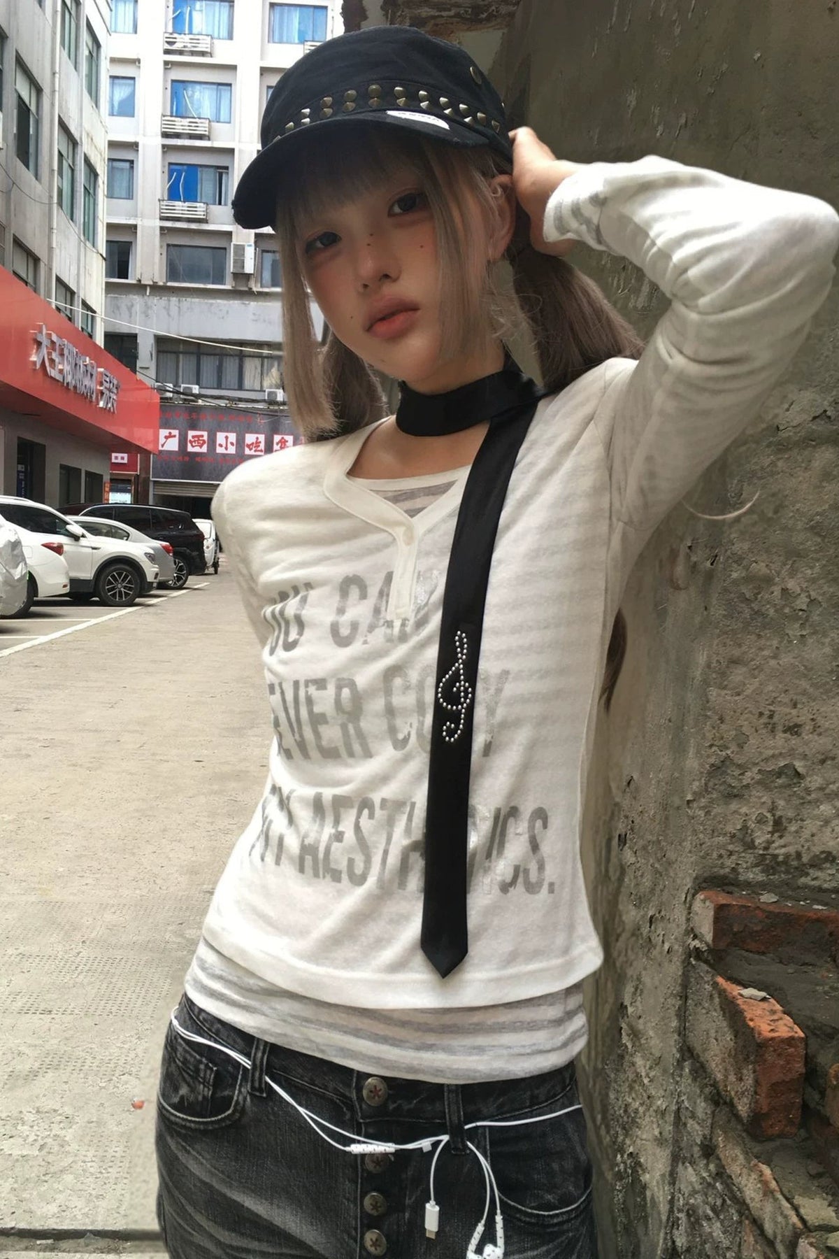 レタリングボーダーTシャツ ZC20007
