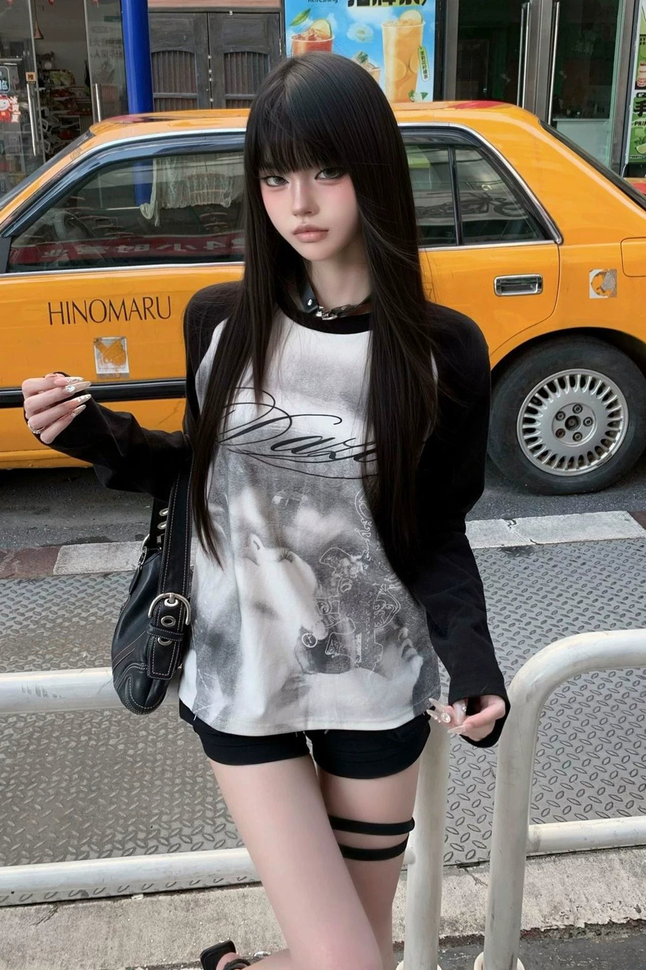 バイカラーファンシープリントTシャツ ZC20000