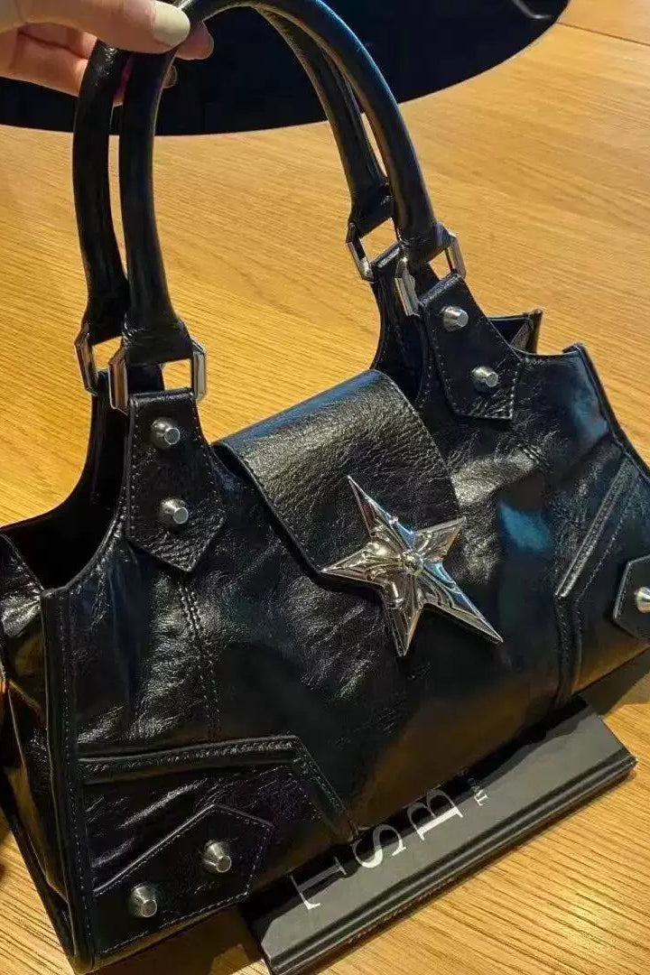 studded leather handbag ZC40147