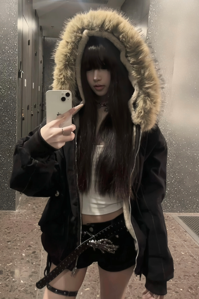 Bloom bIg fur jacket  ZC30066