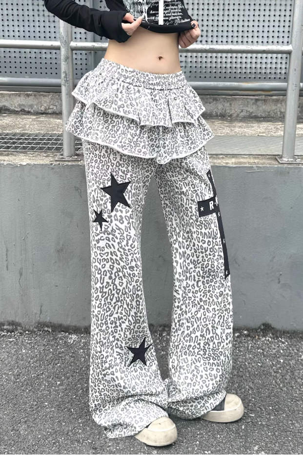 star cross ruffle animal pants ZC19419
