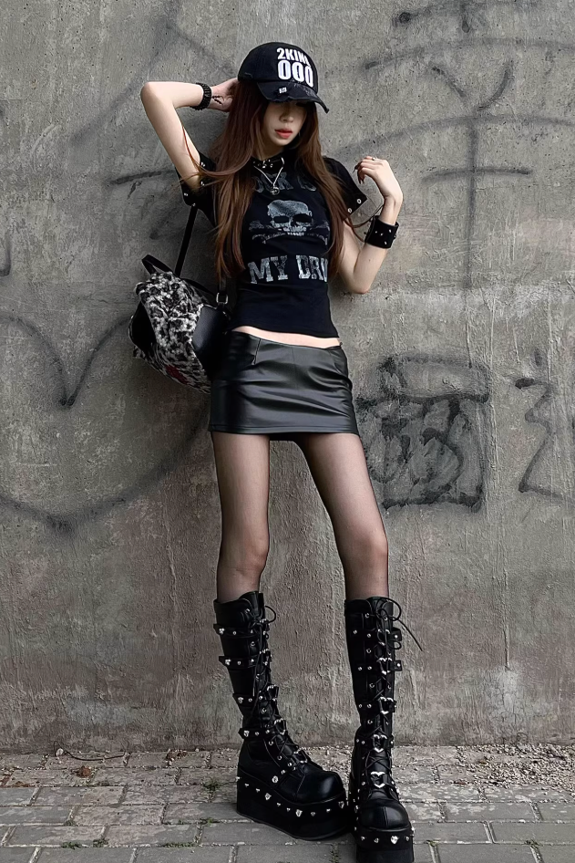 vintage wash skull Tshirt ZC21251