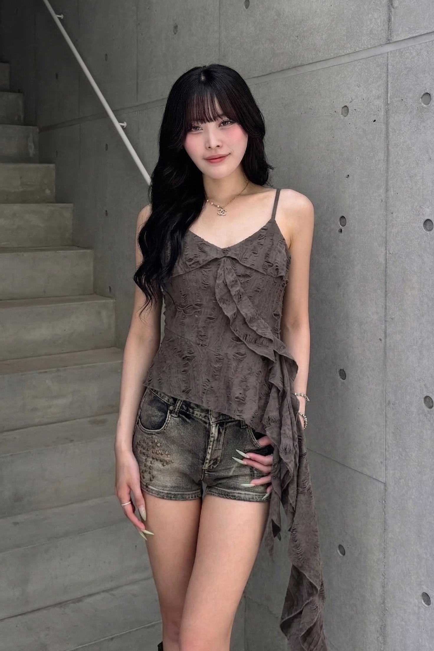 アシンメトリーフリルキャミ ZC21233