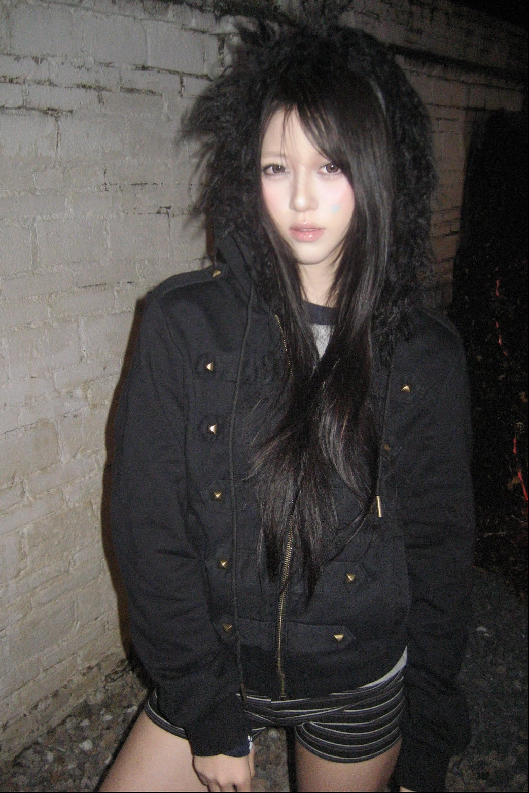 fur metal military jacket ZC30098