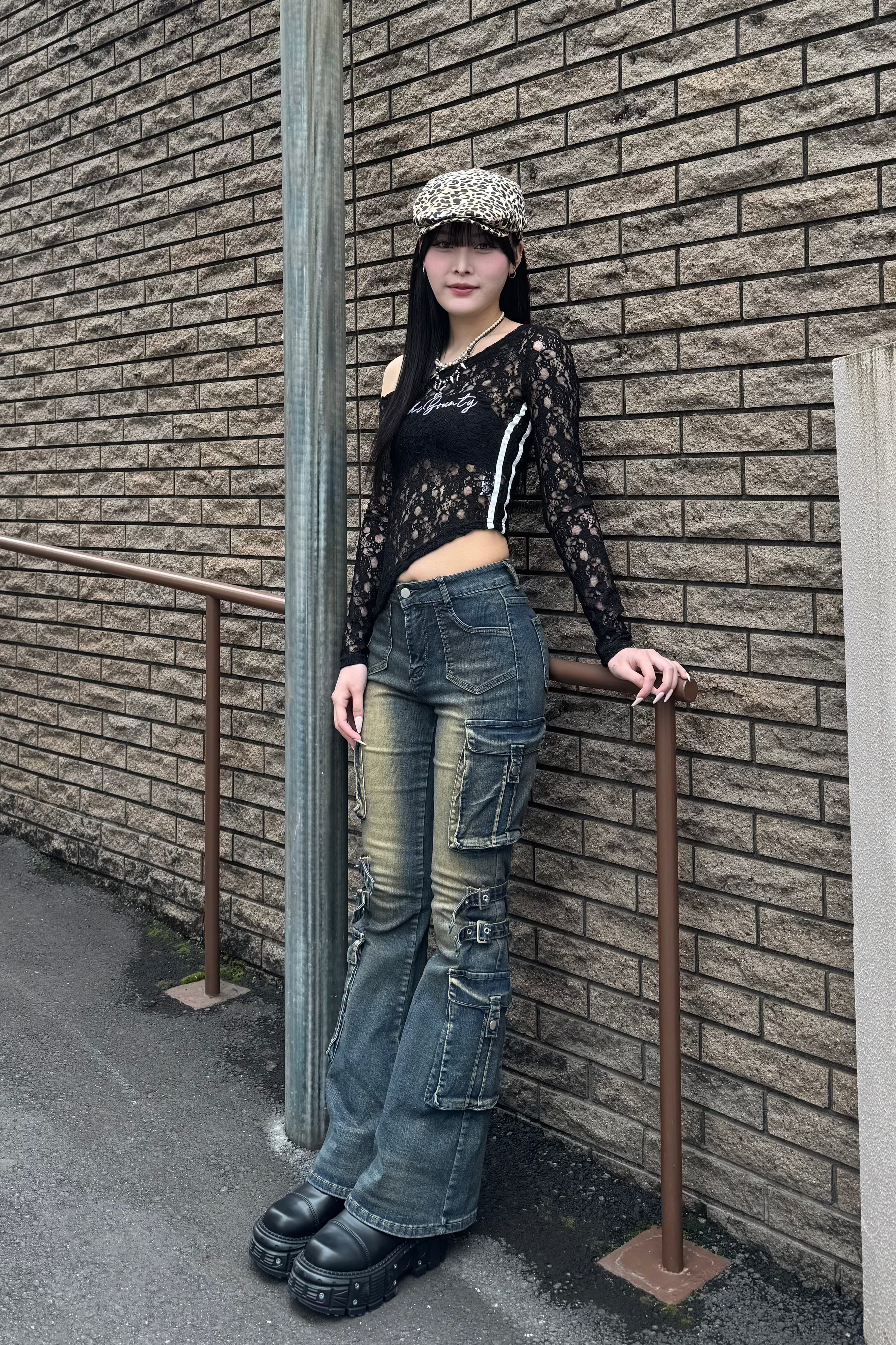 lace asymmetry tops ZC20815