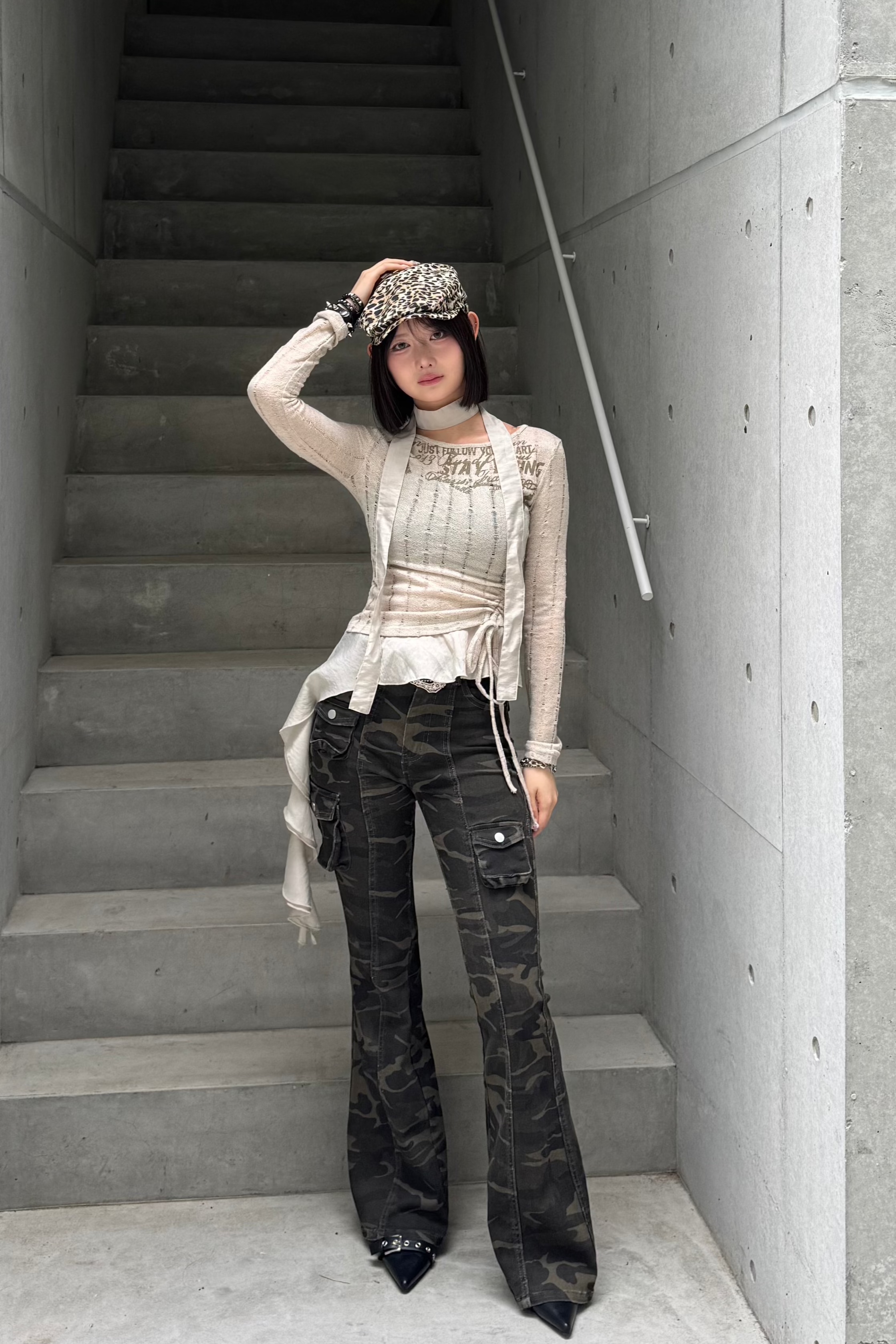 vintage design frill knit ZC20790