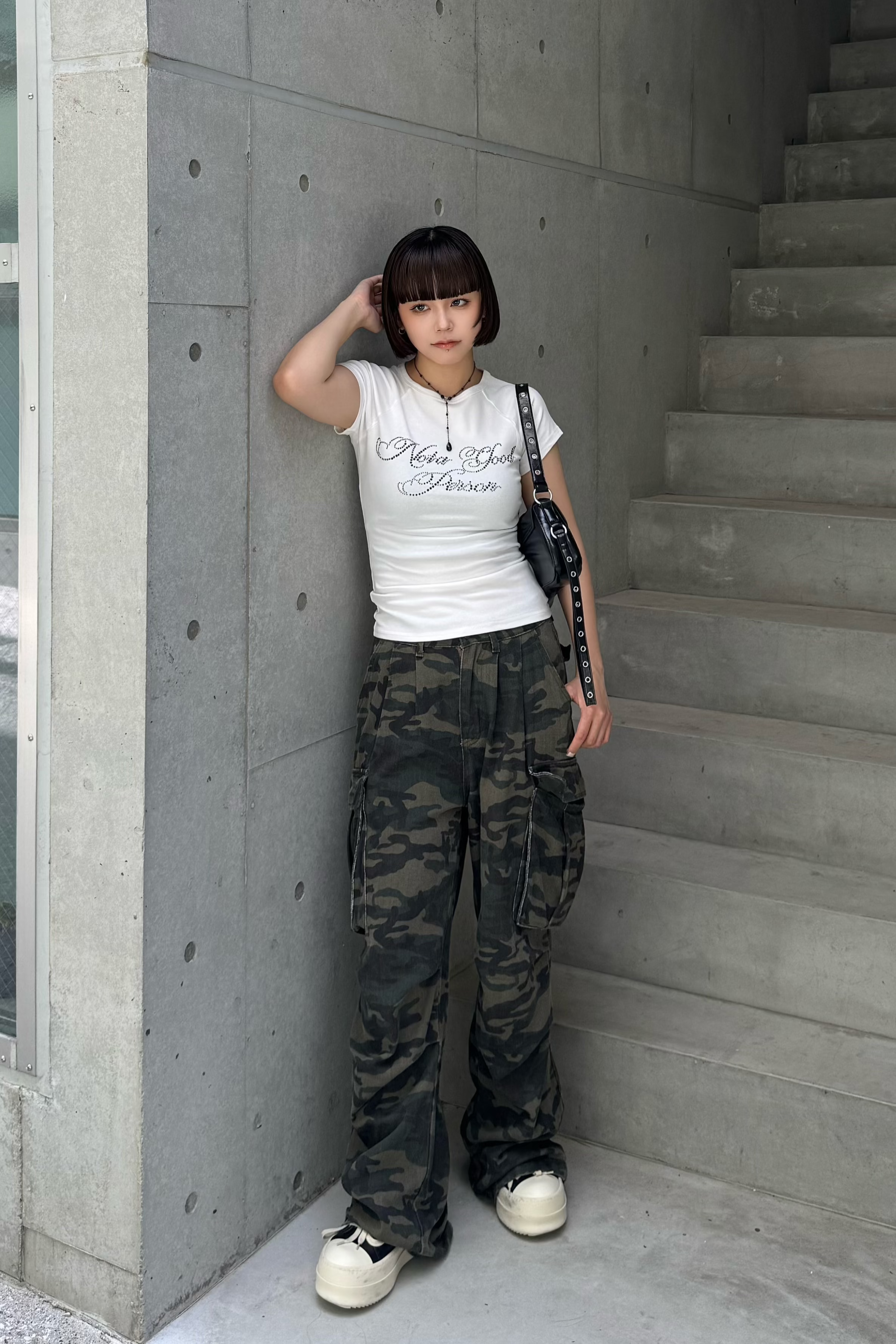 ミリタリーデニムワイドパンツ ZC19273