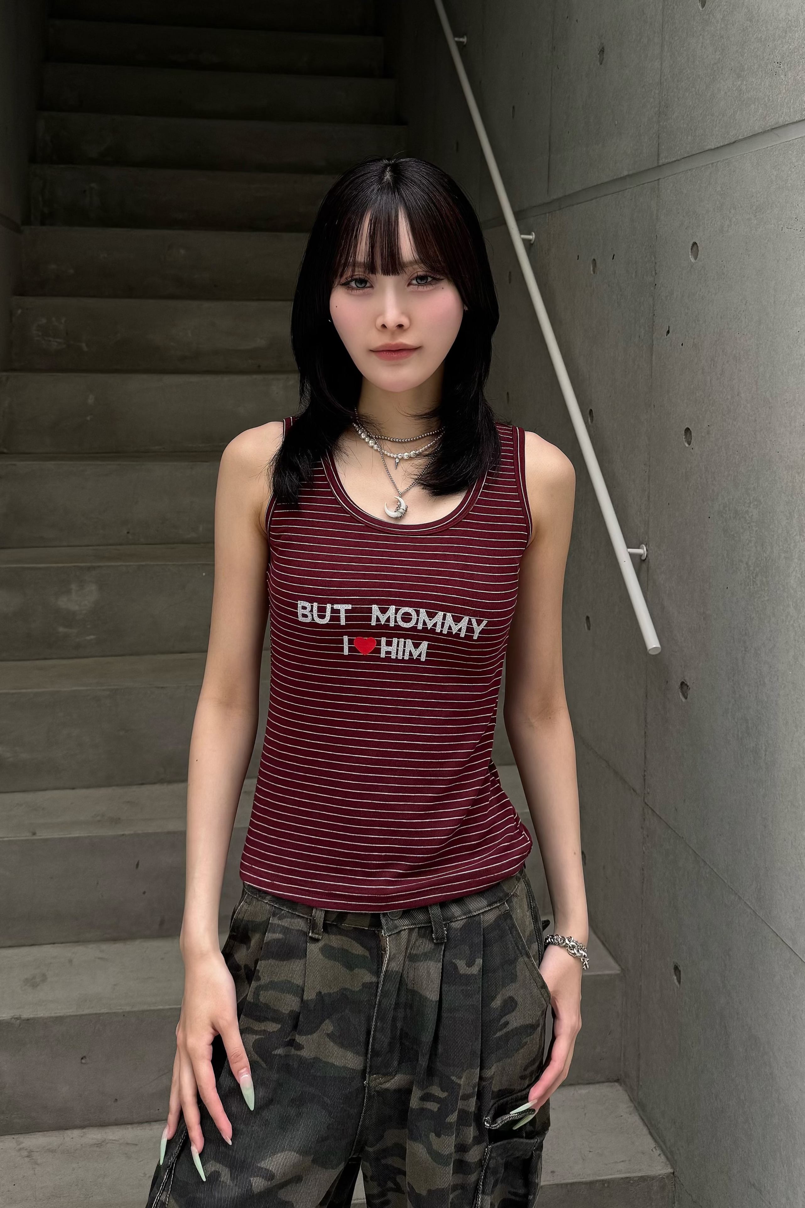 border glitter tank top ZC20900