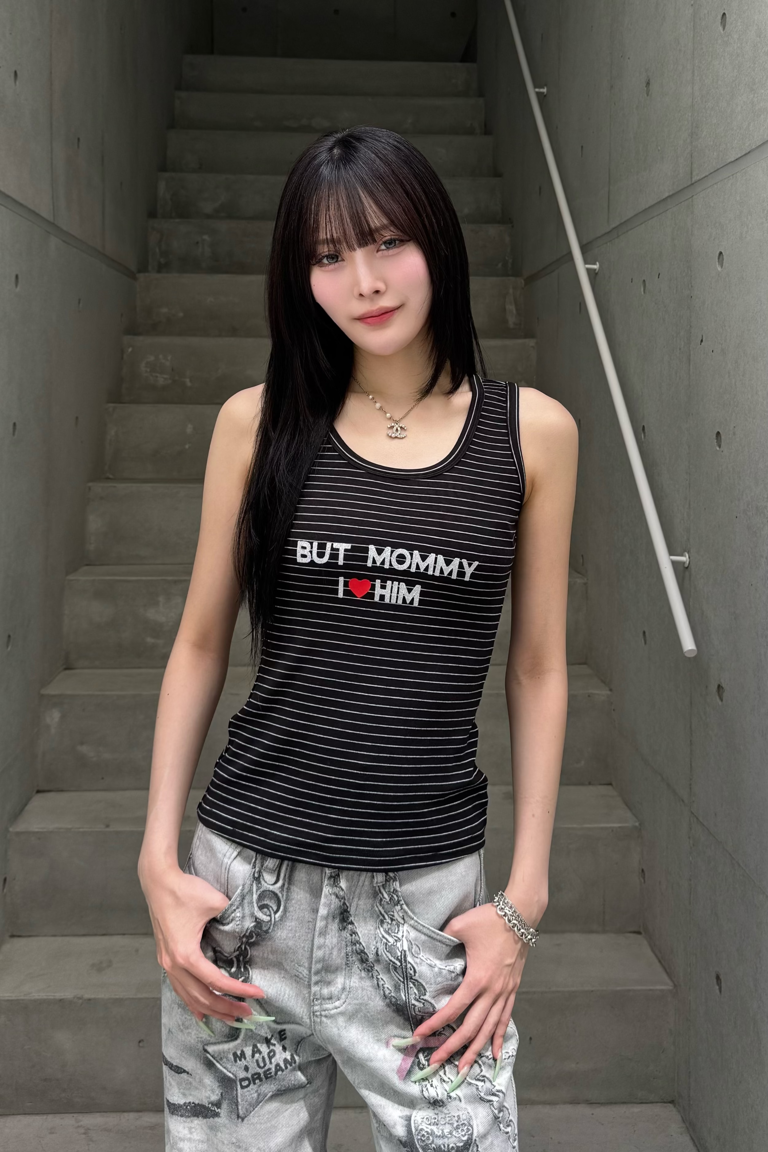 border glitter tank top ZC20900