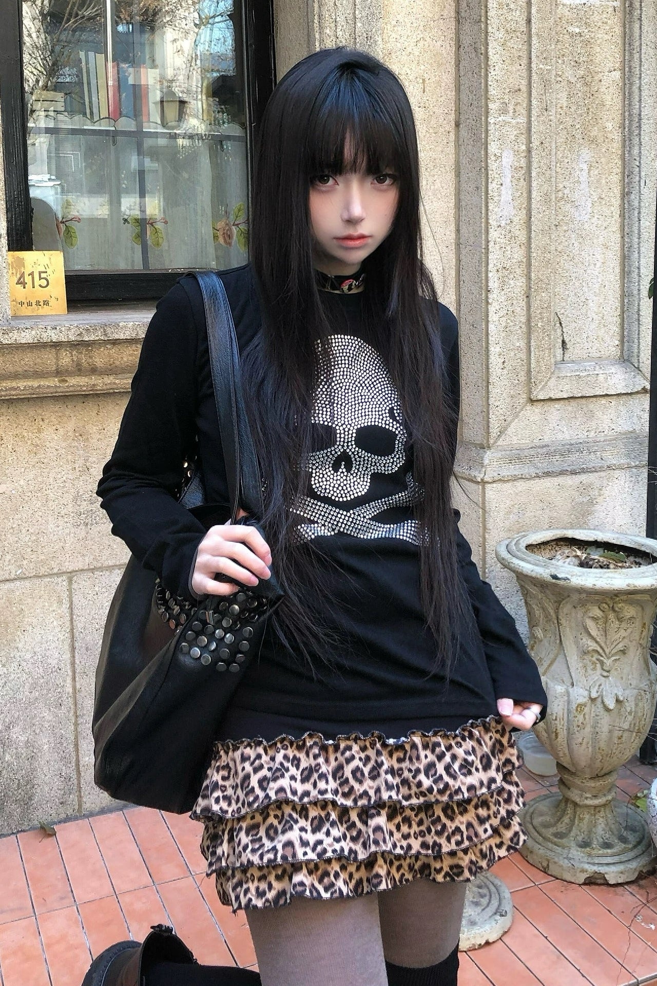 line stone skull tops  ZC21194