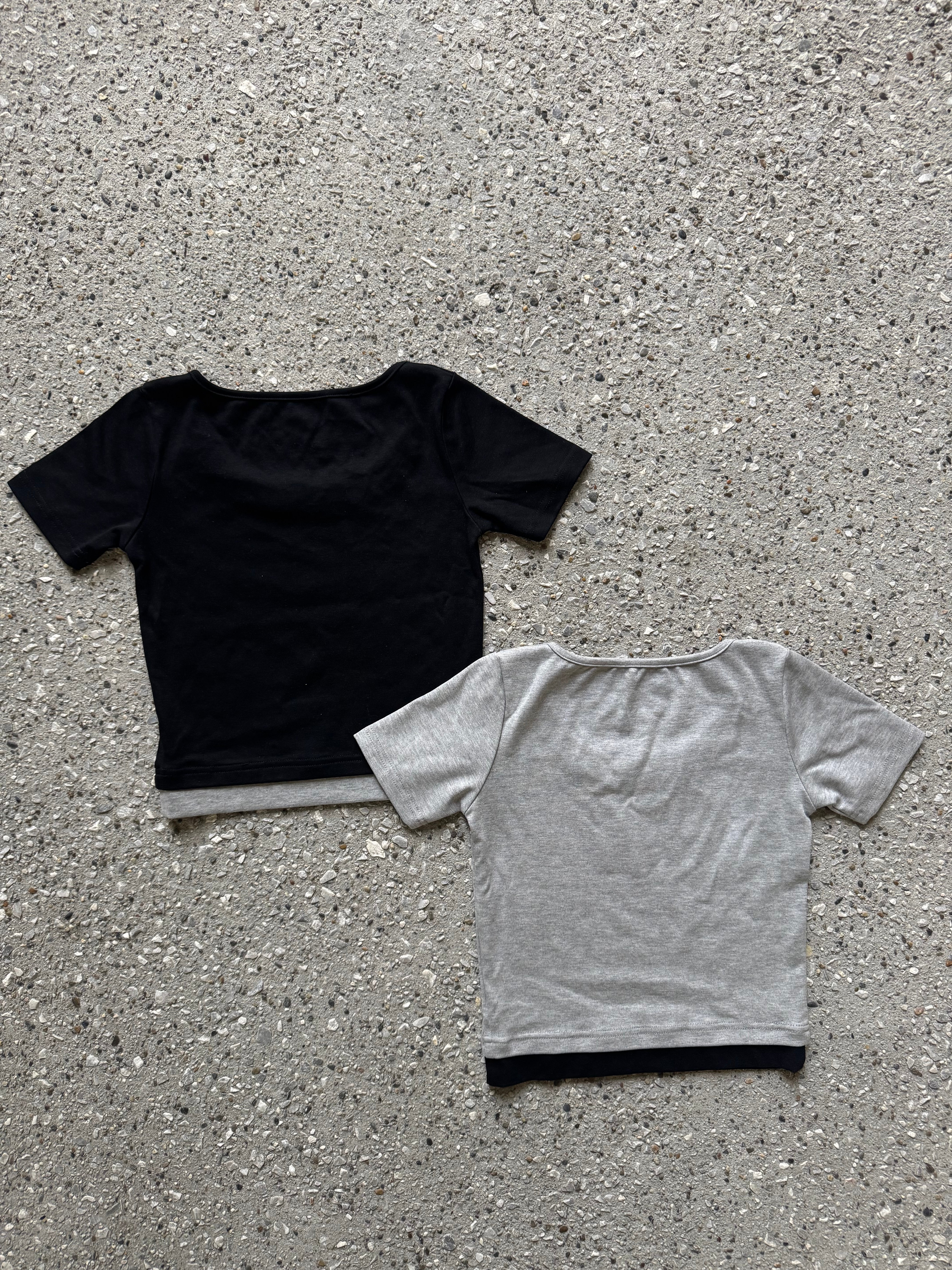 クロスデザインクロップドTシャツ ZC20940