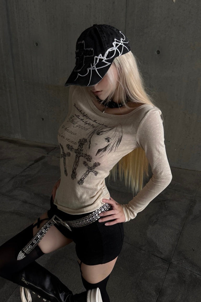 vintage cross long sleeve ZC21206