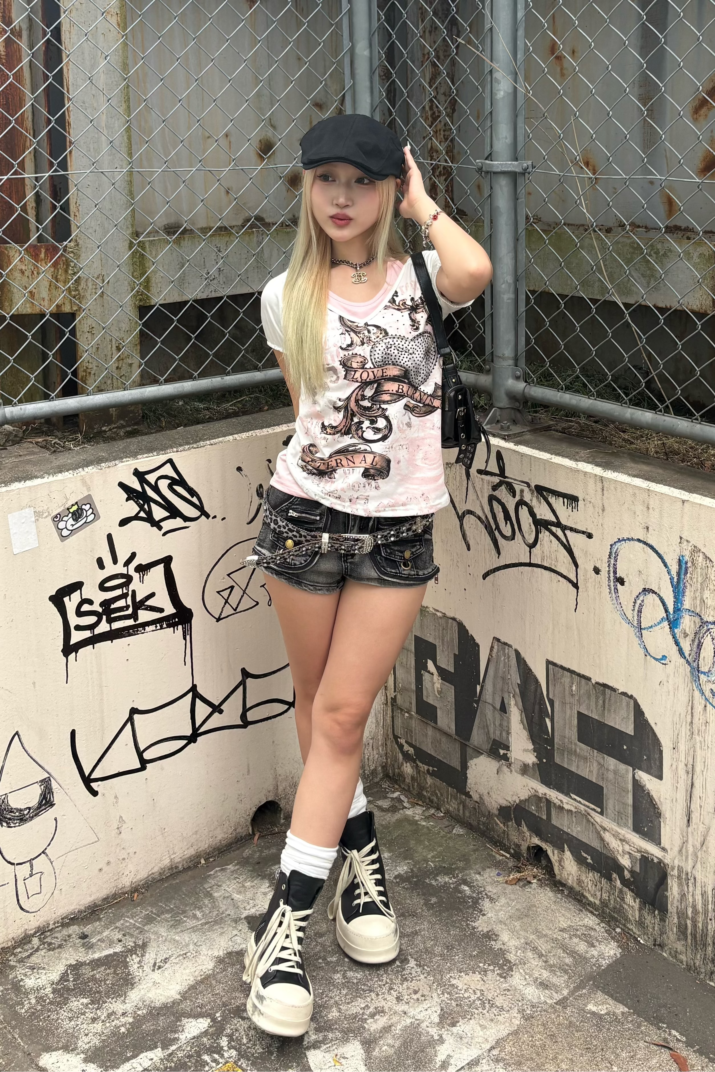 layered graphic tee ZC21307
