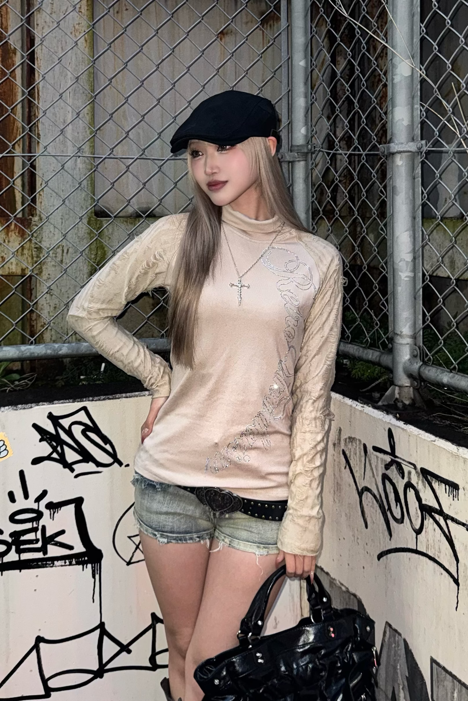 rhinestone sheer tops ZC21221