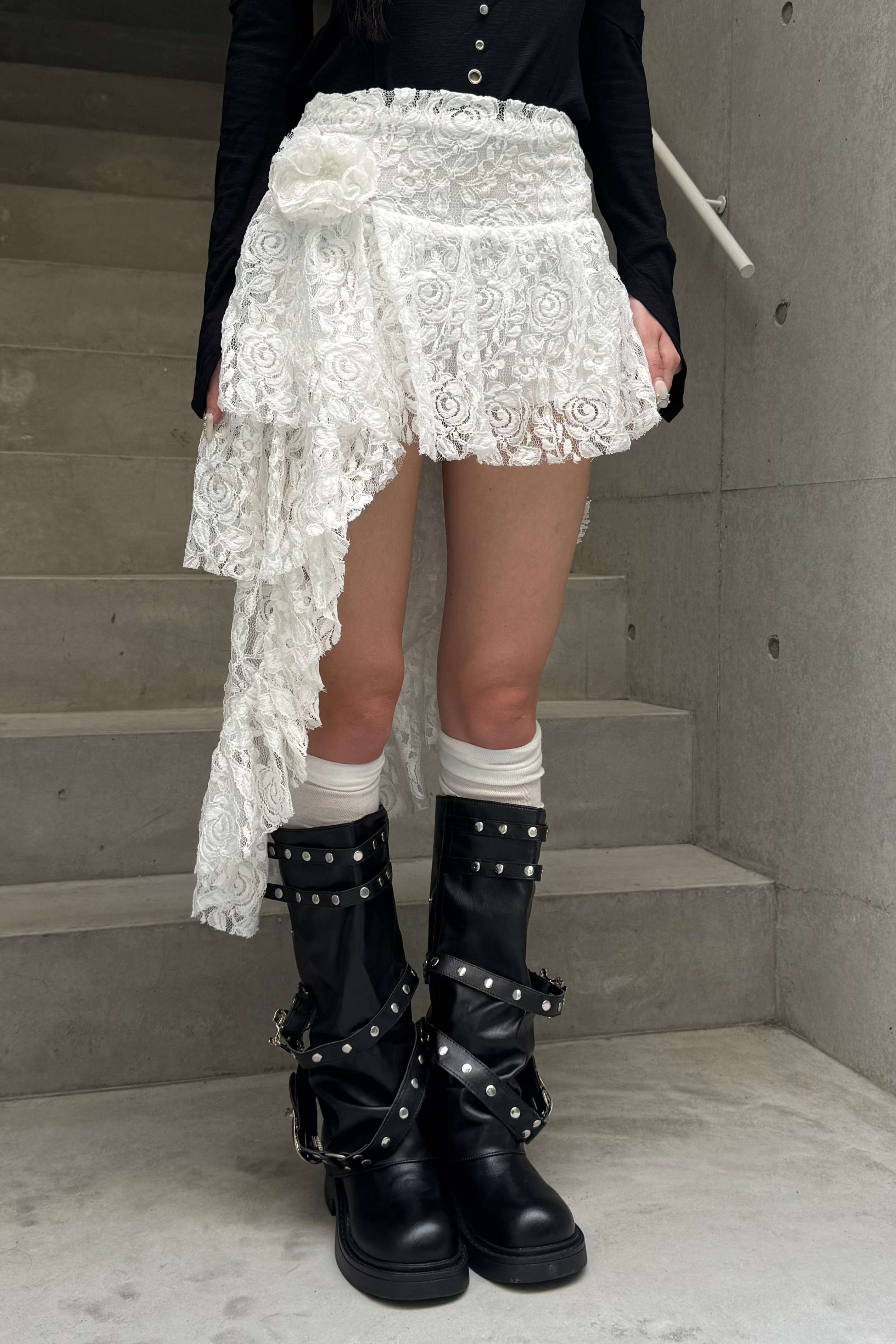 lace drape skirt ZC19329