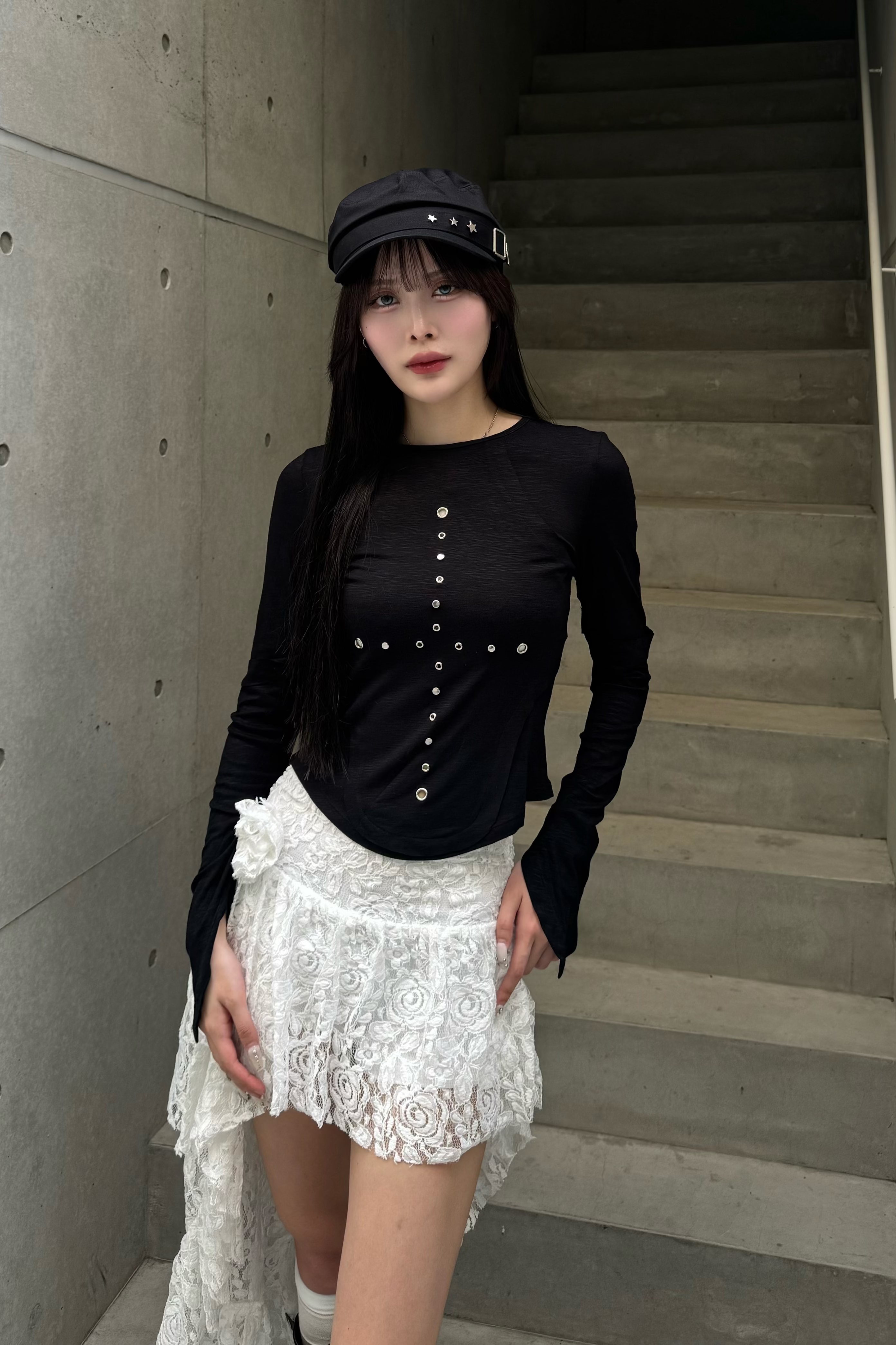 lace drape skirt ZC19329