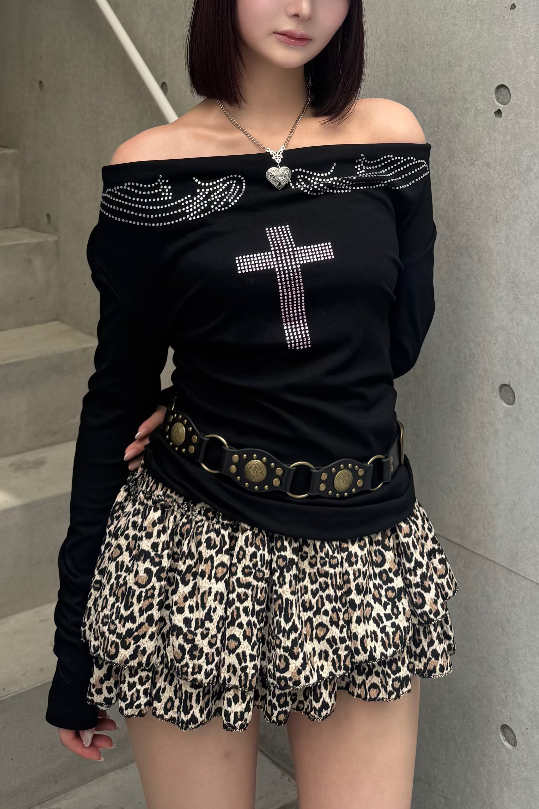 rhinestone 2way tops ZC20974
