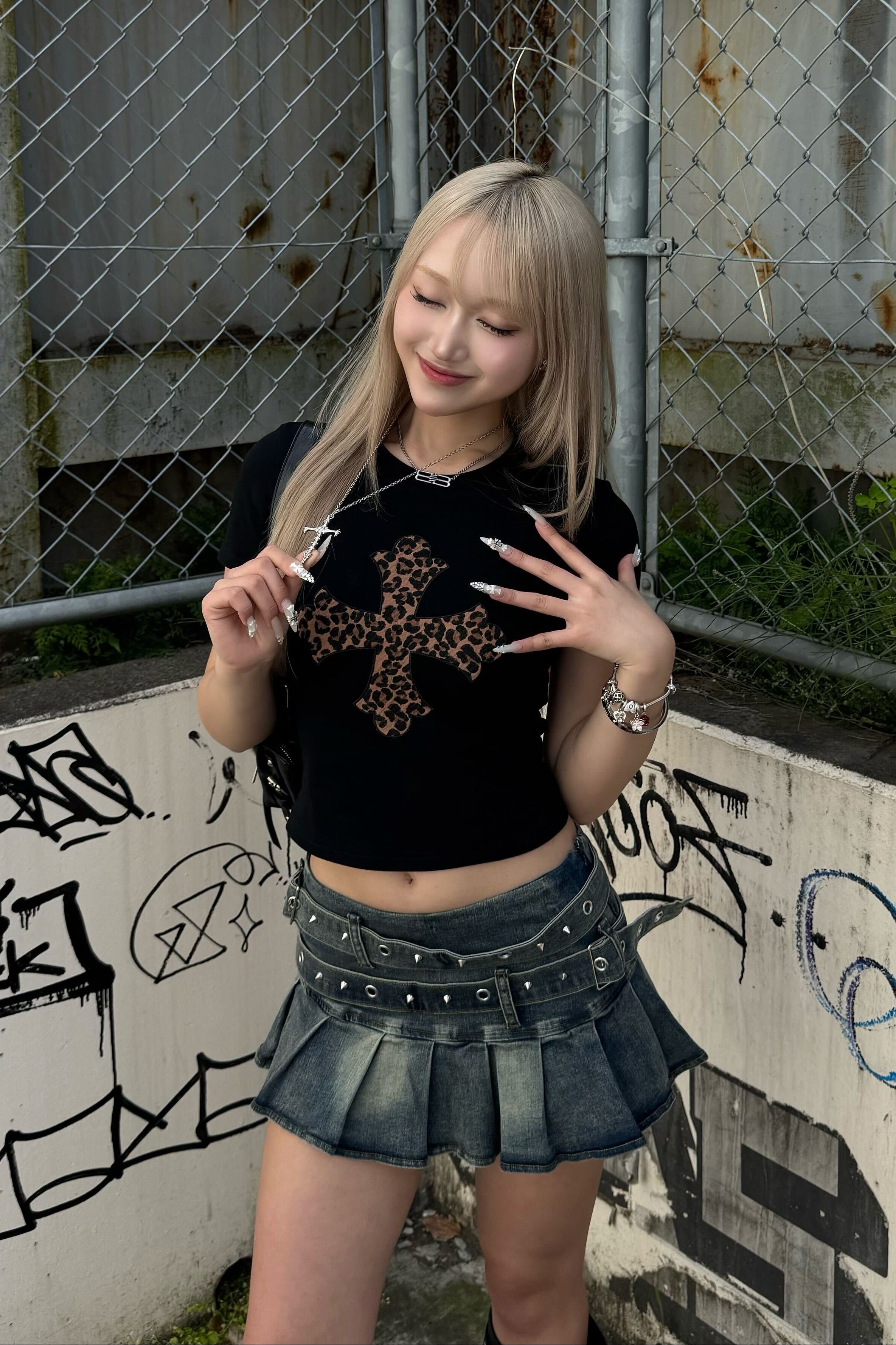 leopard design cross tops ZC21260