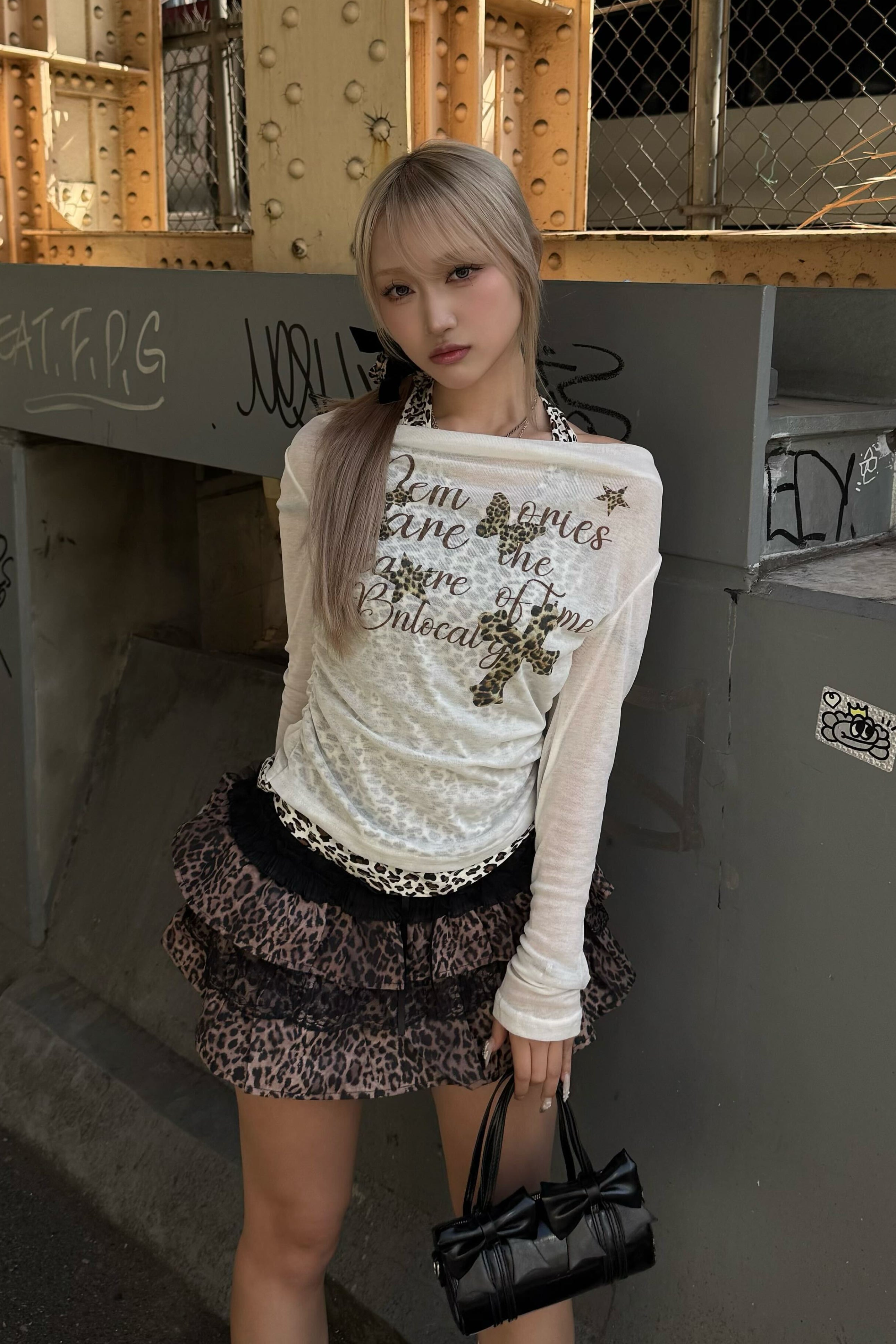 sheer layered tops  ZC21242