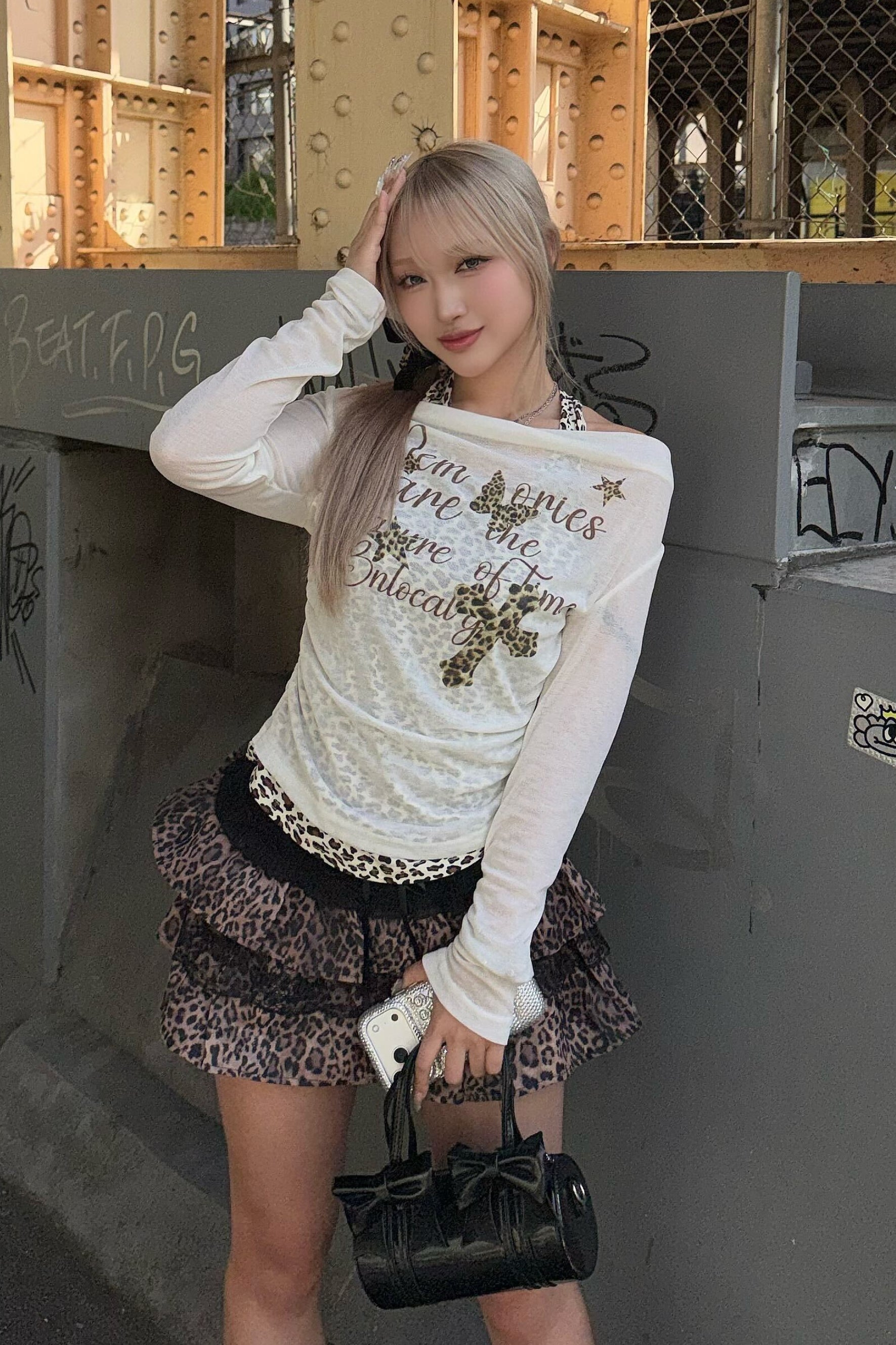 sheer layered tops  ZC21242