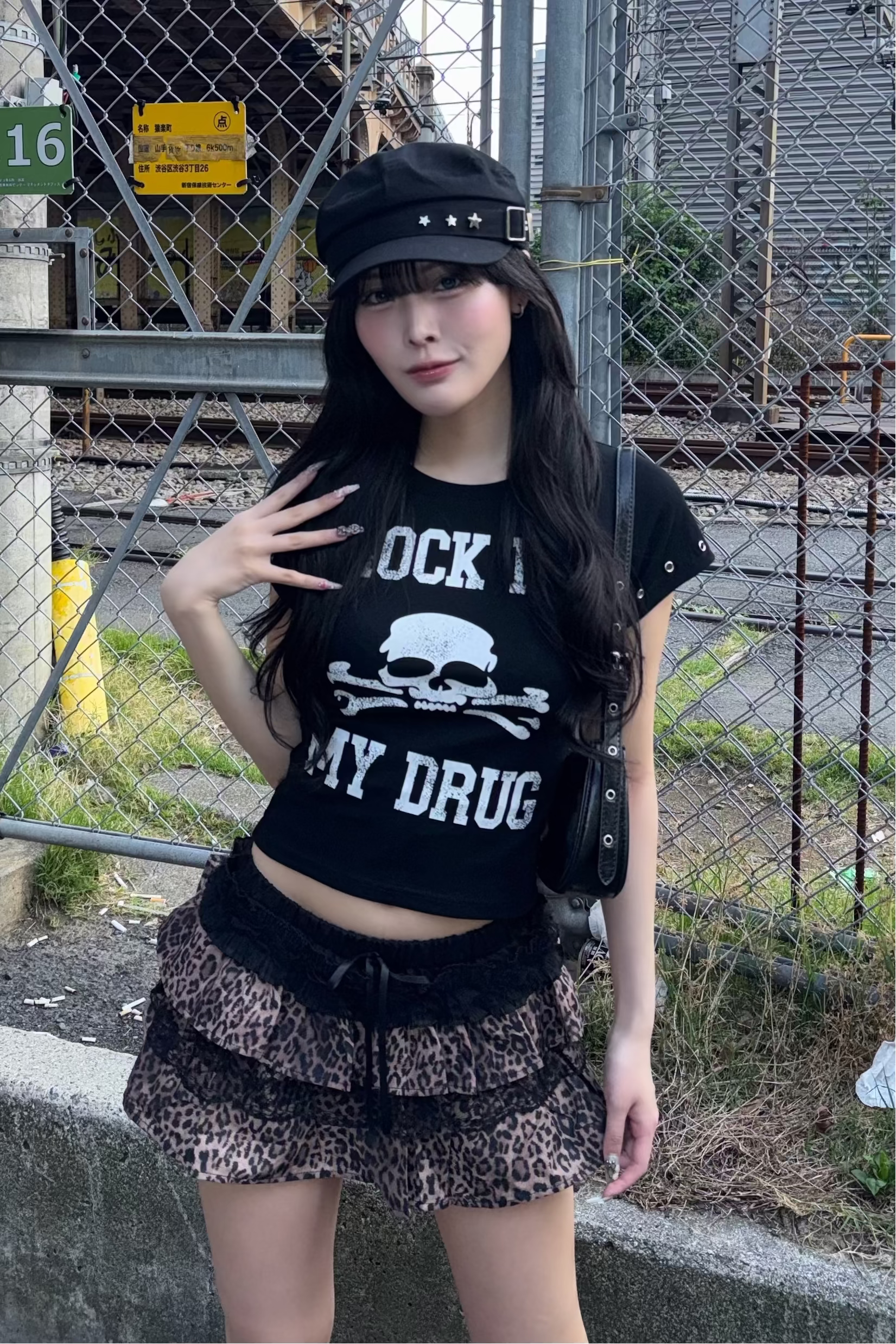 vintage wash skull Tshirt ZC21251