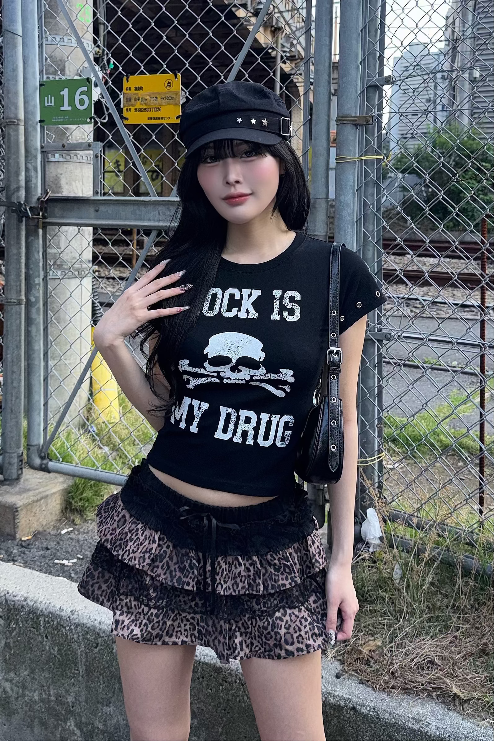 vintage wash skull Tshirt ZC21251