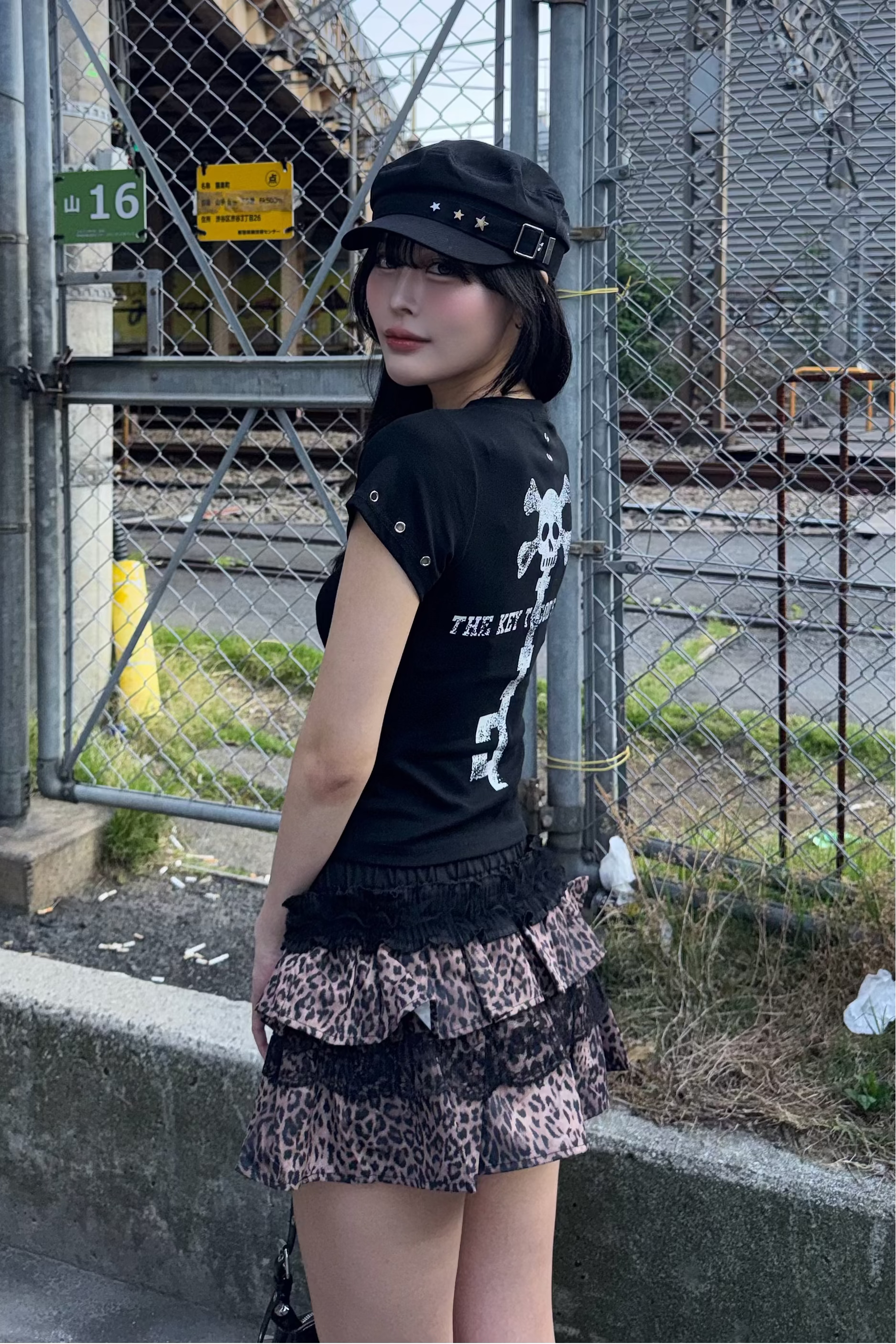 vintage wash skull Tshirt ZC21251