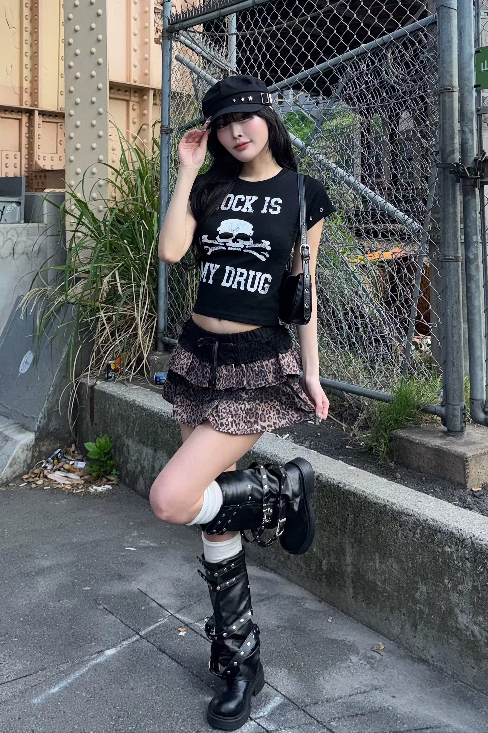 vintage wash skull Tshirt ZC21251