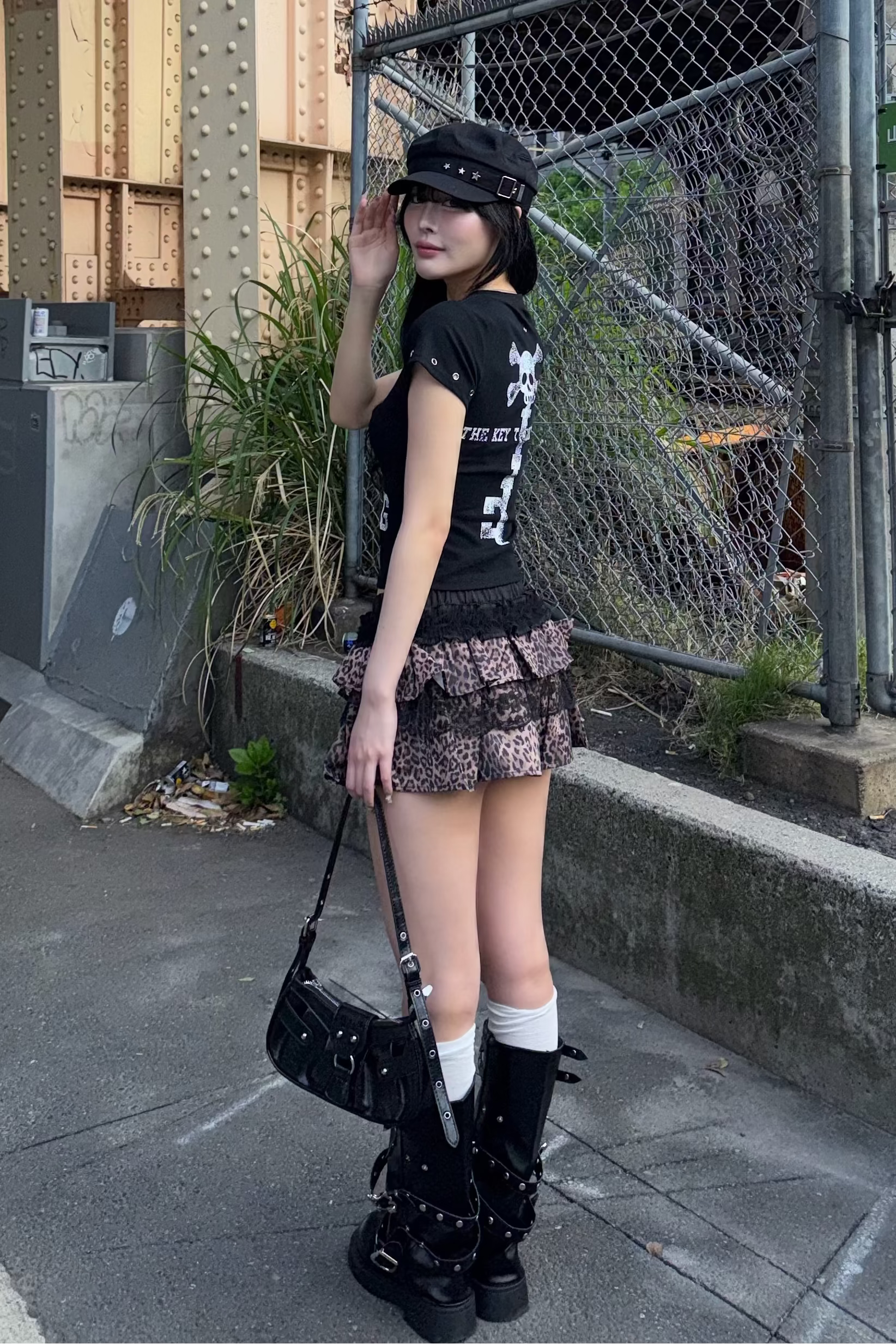vintage wash skull Tshirt ZC21251