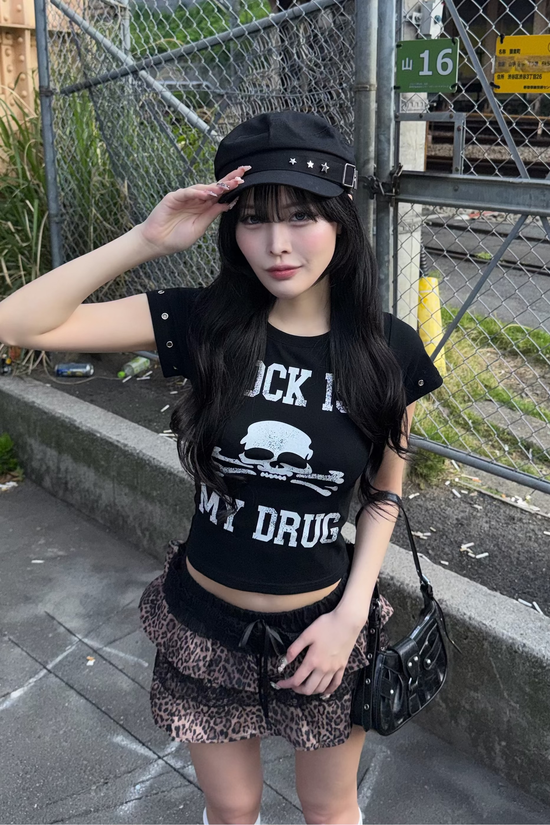 vintage wash skull Tshirt ZC21251