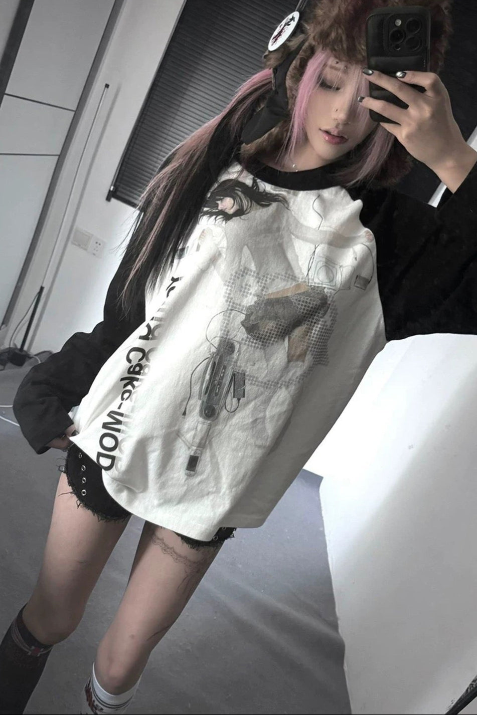 girl print raglan long sleeve ZC21104