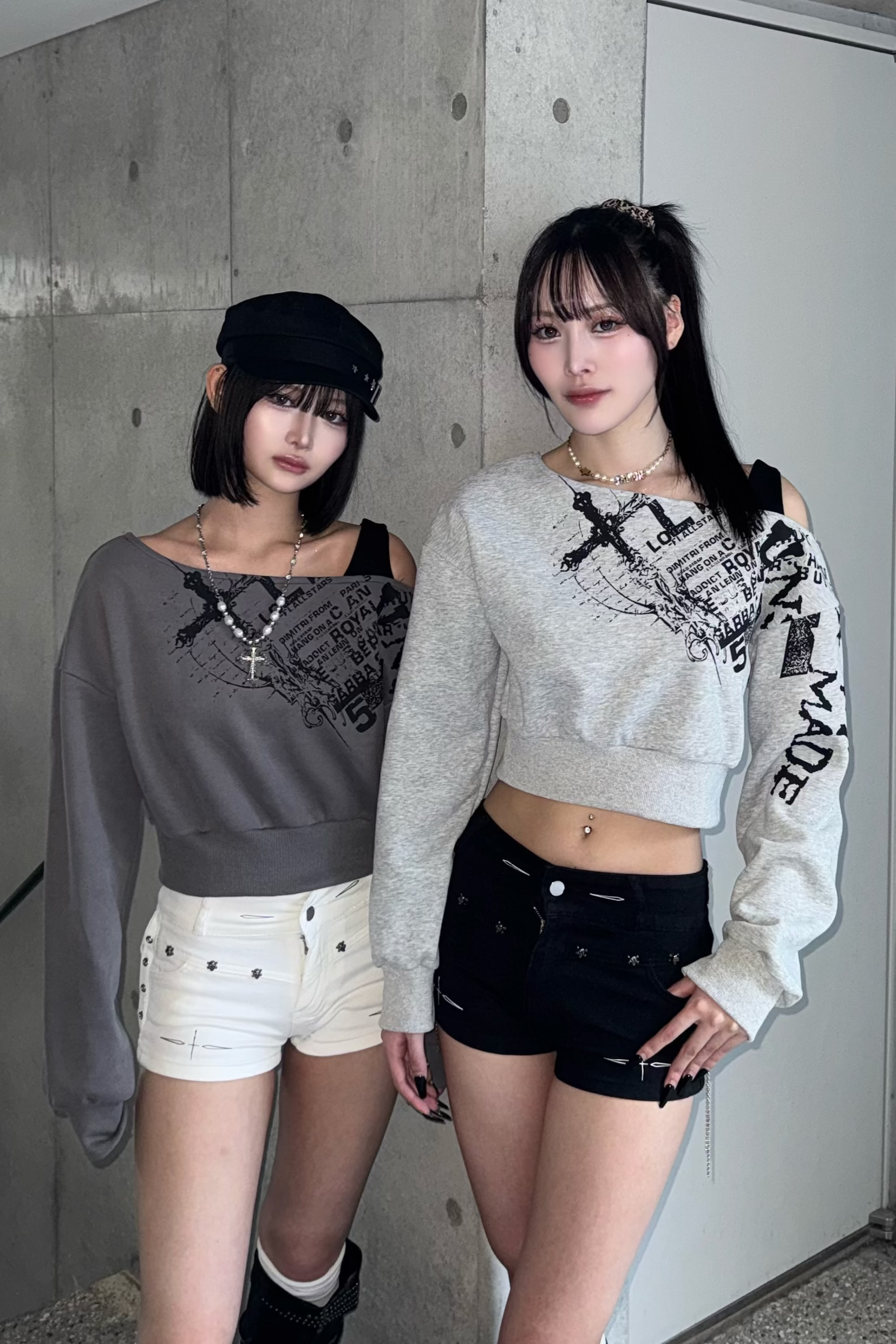 ink stain croped tops ZC21034