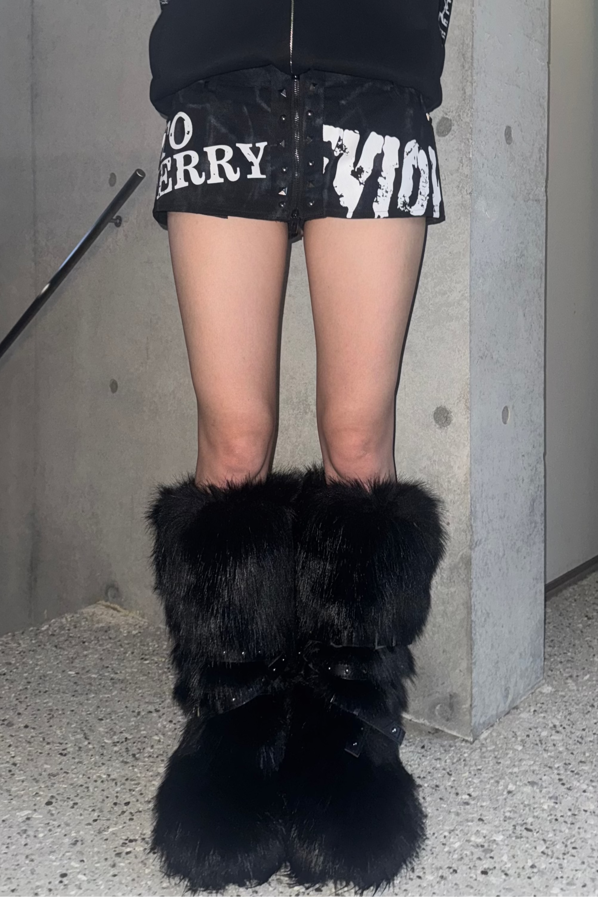 text crash punk short pant ZC19369