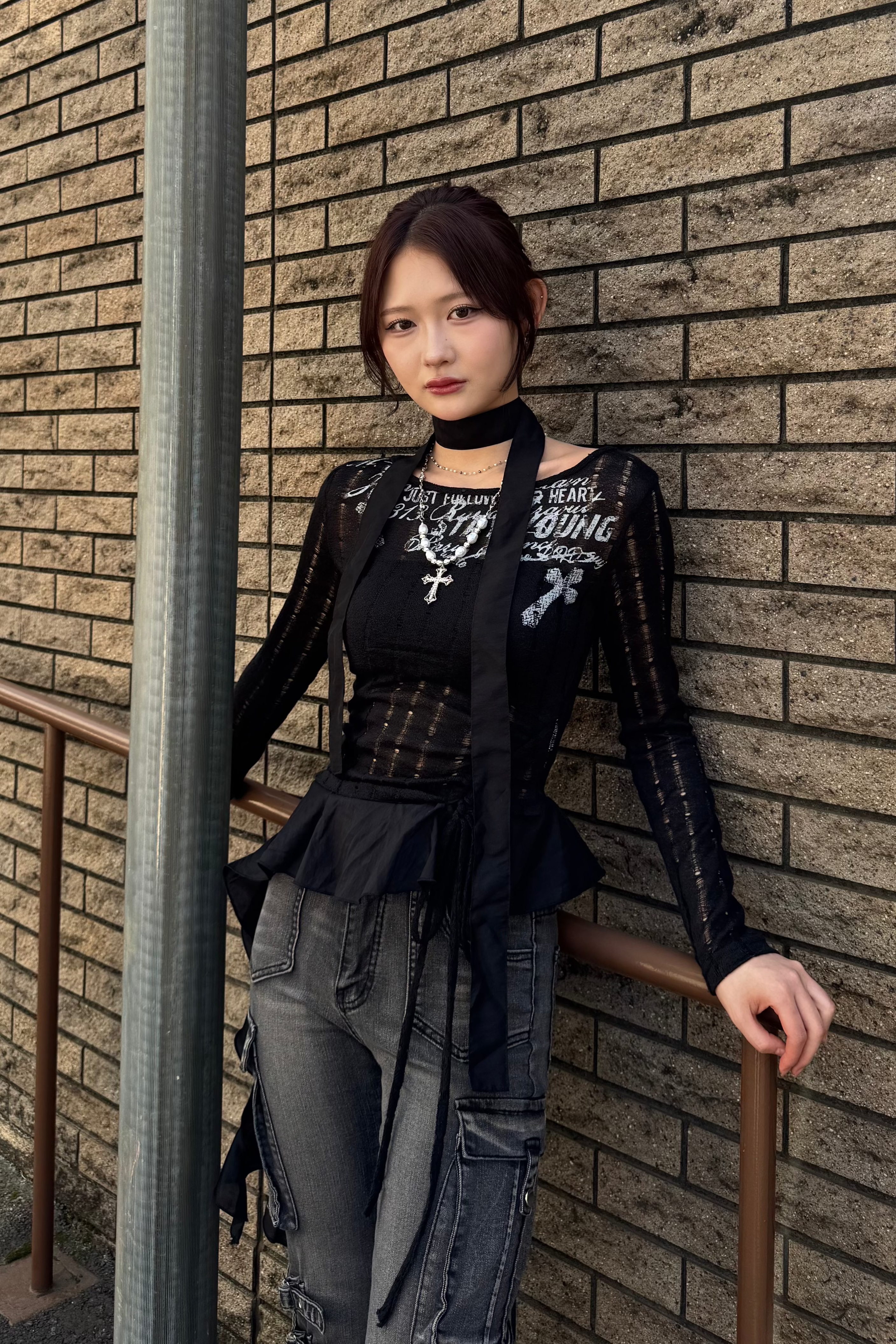 vintage design frill knit ZC20790