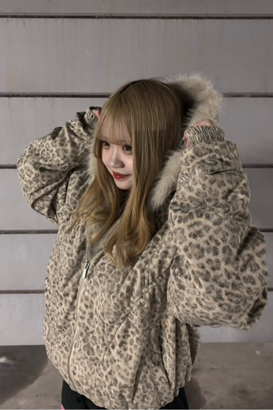 wild leopard fur jacket ZC30086