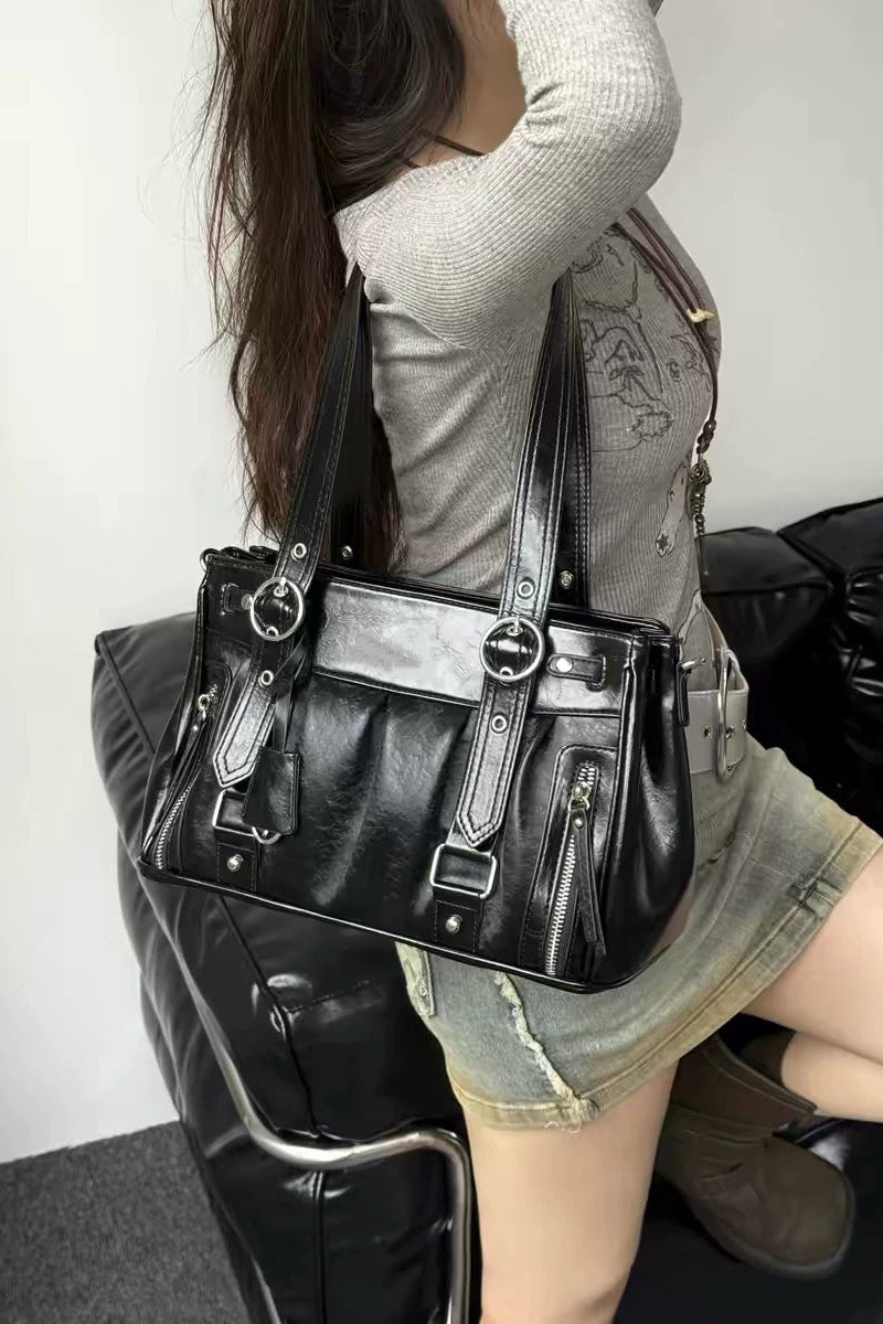 square leather boston bag ZC40146