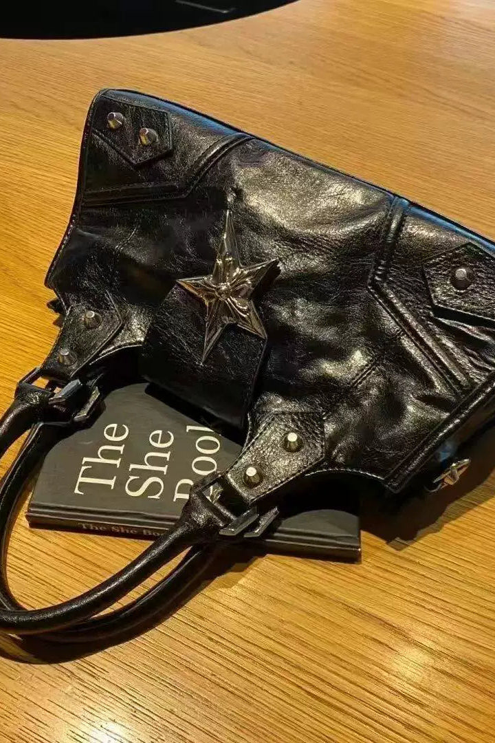 studded leather handbag ZC40147