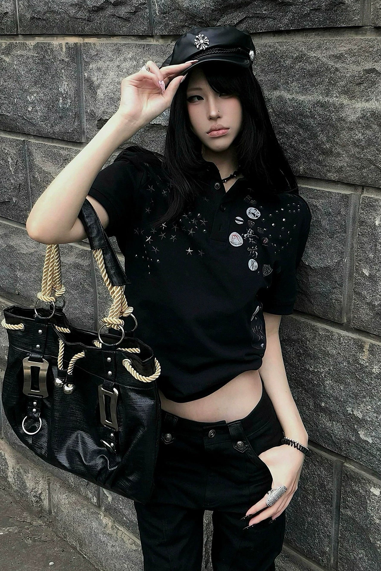 punk big polo shirt ZC21366