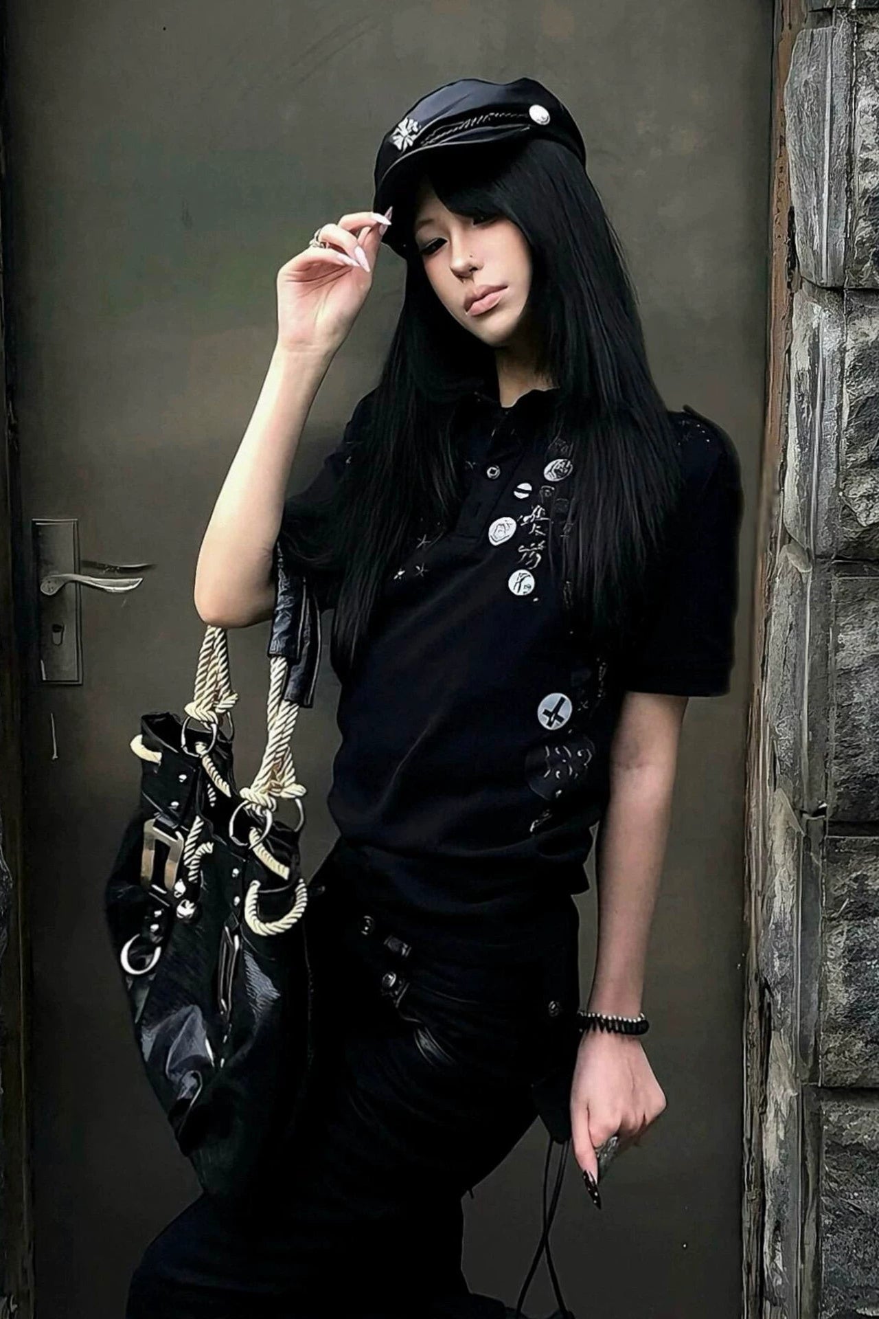 punk big polo shirt ZC21366