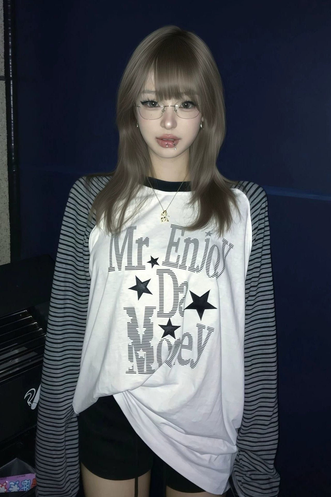 ラグランボーダースターTシャツ ZC20004