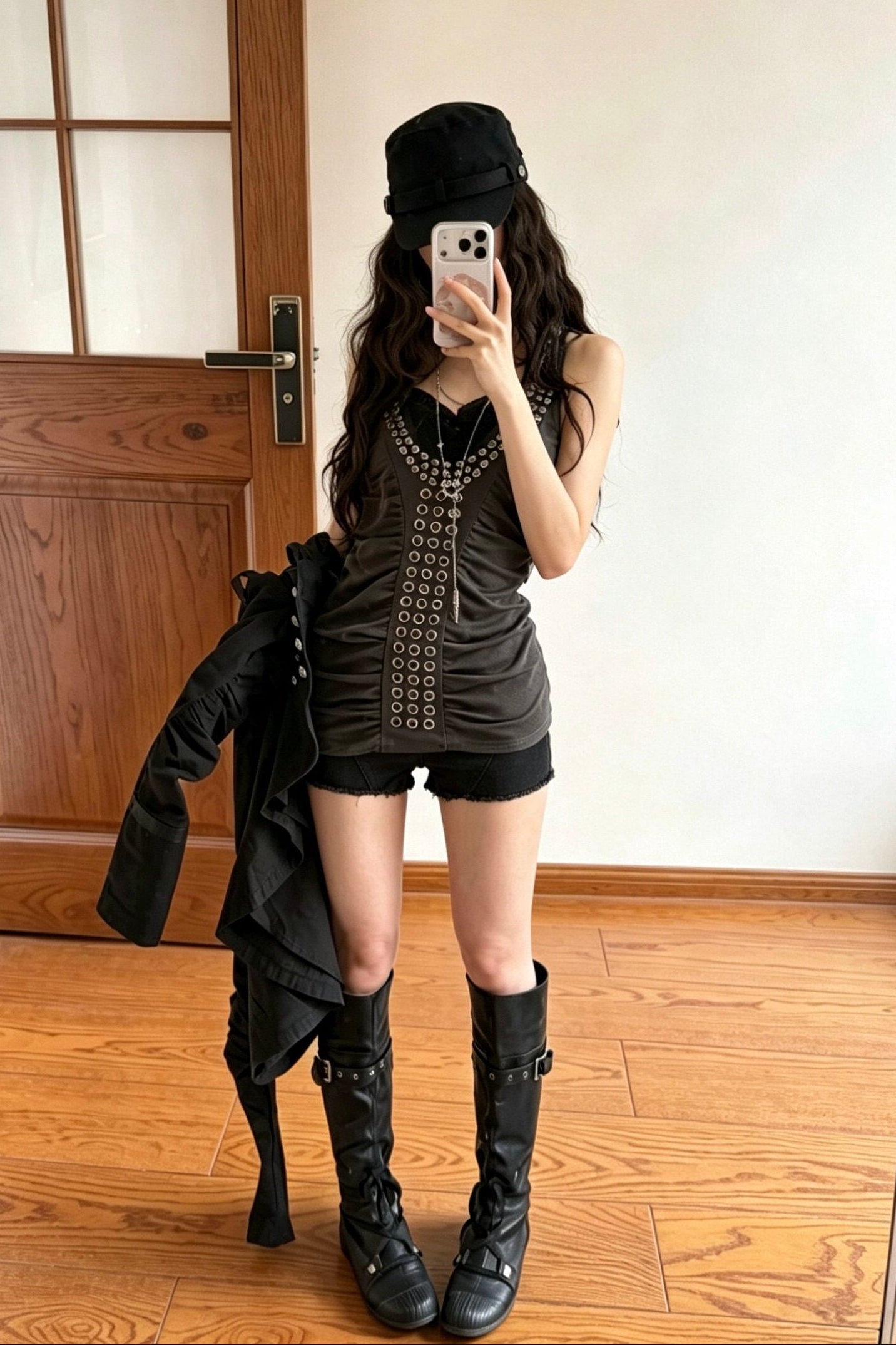 tight gather tank top ZC21326