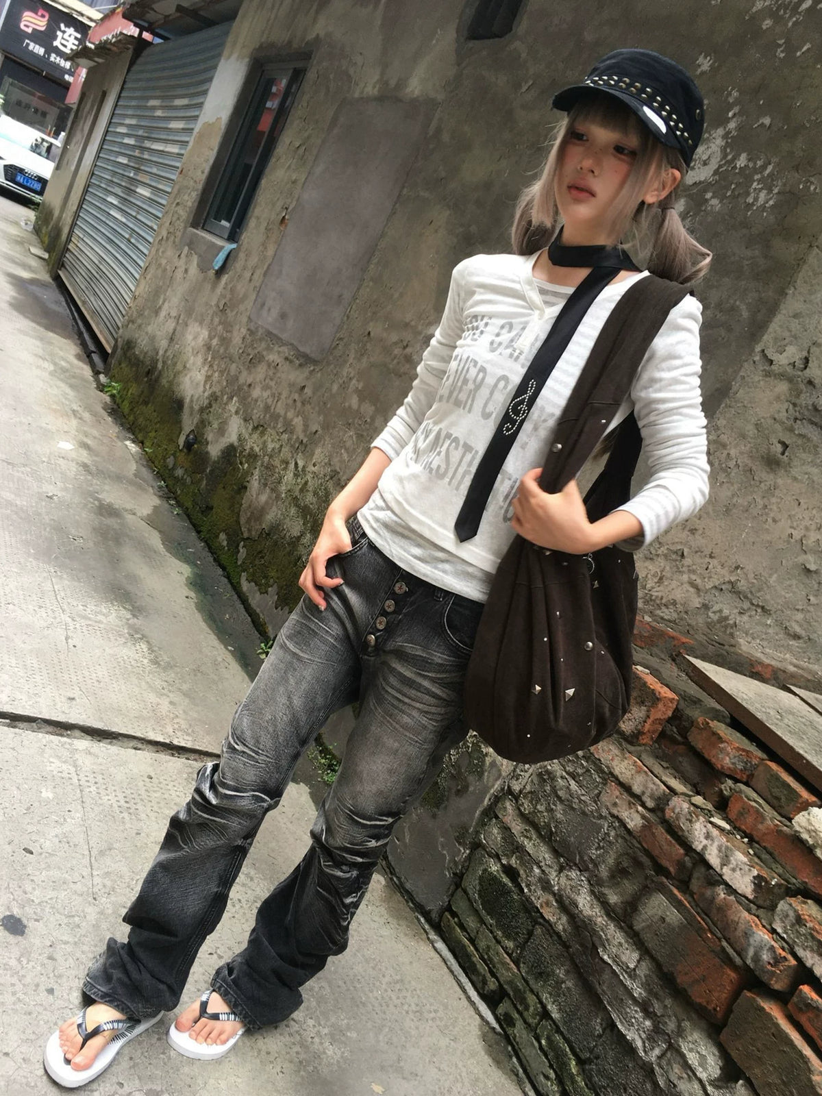 レタリングボーダーTシャツ ZC20007
