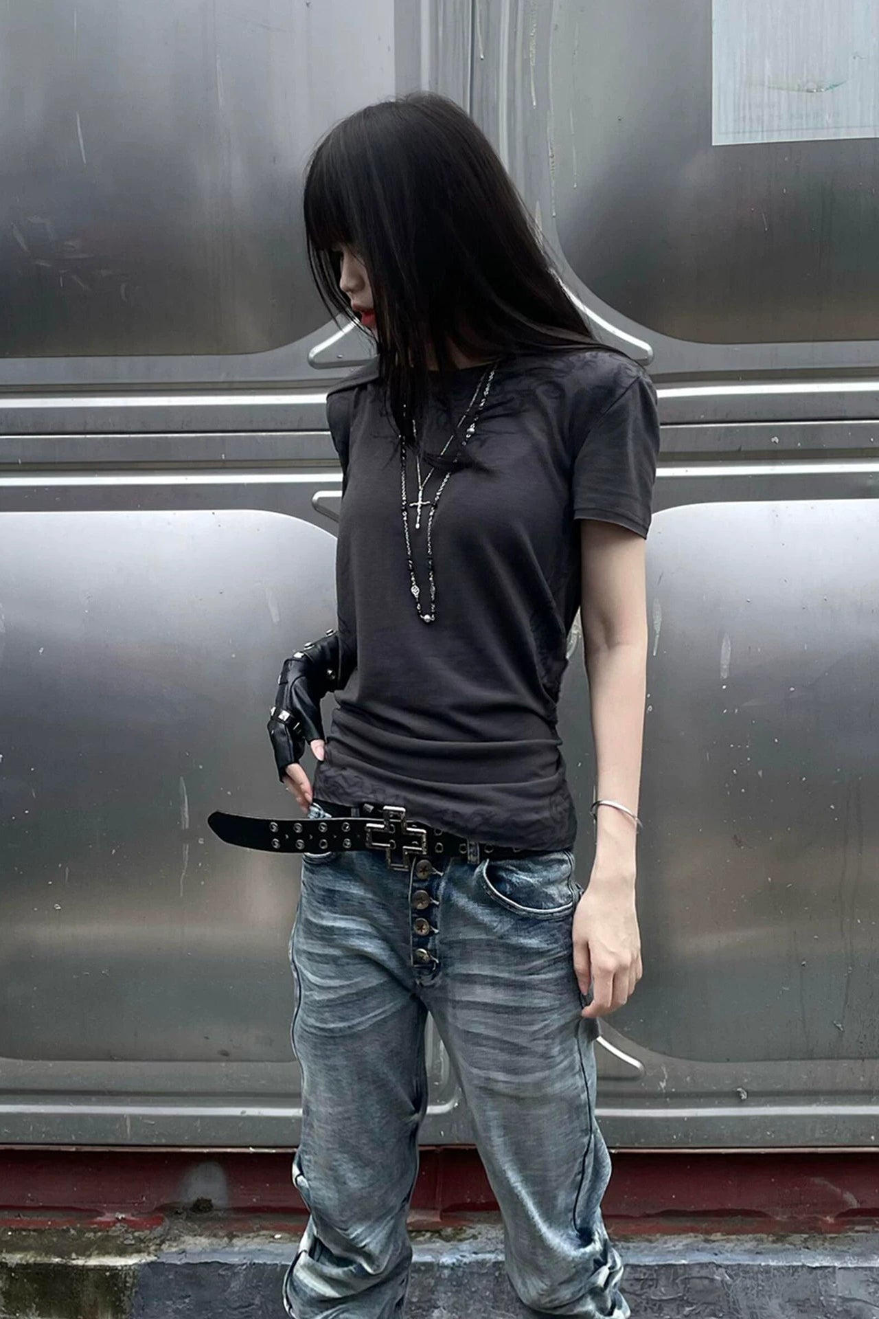 gothic pattern hoodie tops ZC21273